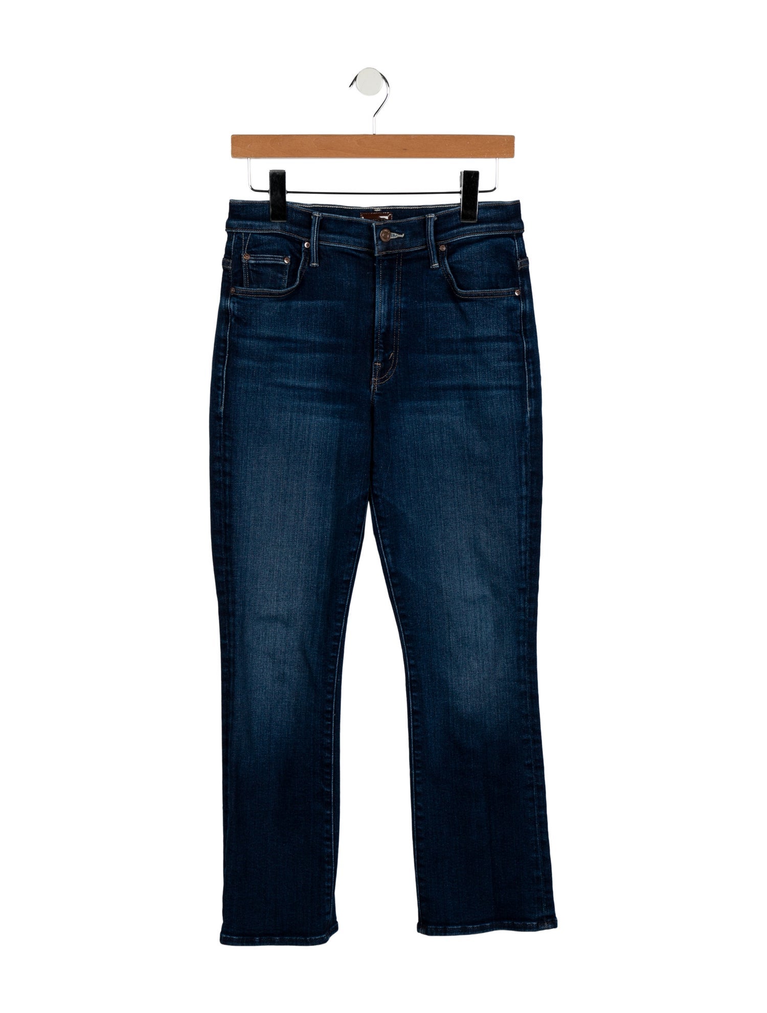 Mother Mid-Rise Straight Leg Jeans