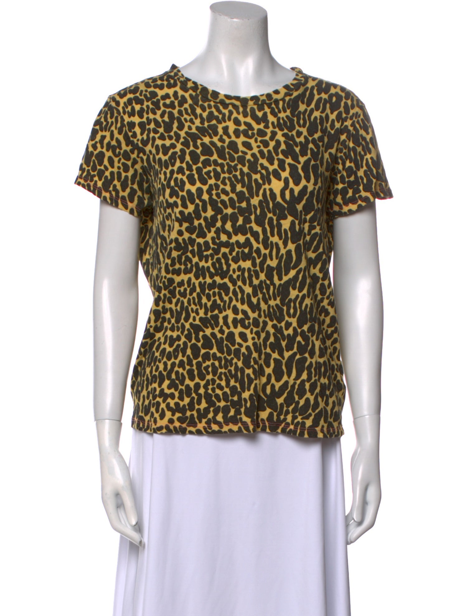 Mother Animal Print Bateau Neckline T-Shirt