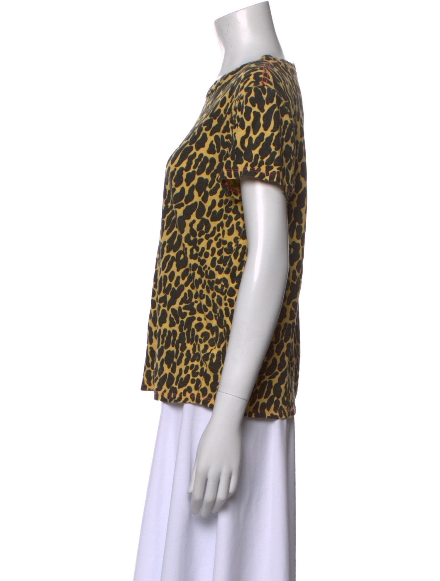 Mother Animal Print Bateau Neckline T-Shirt