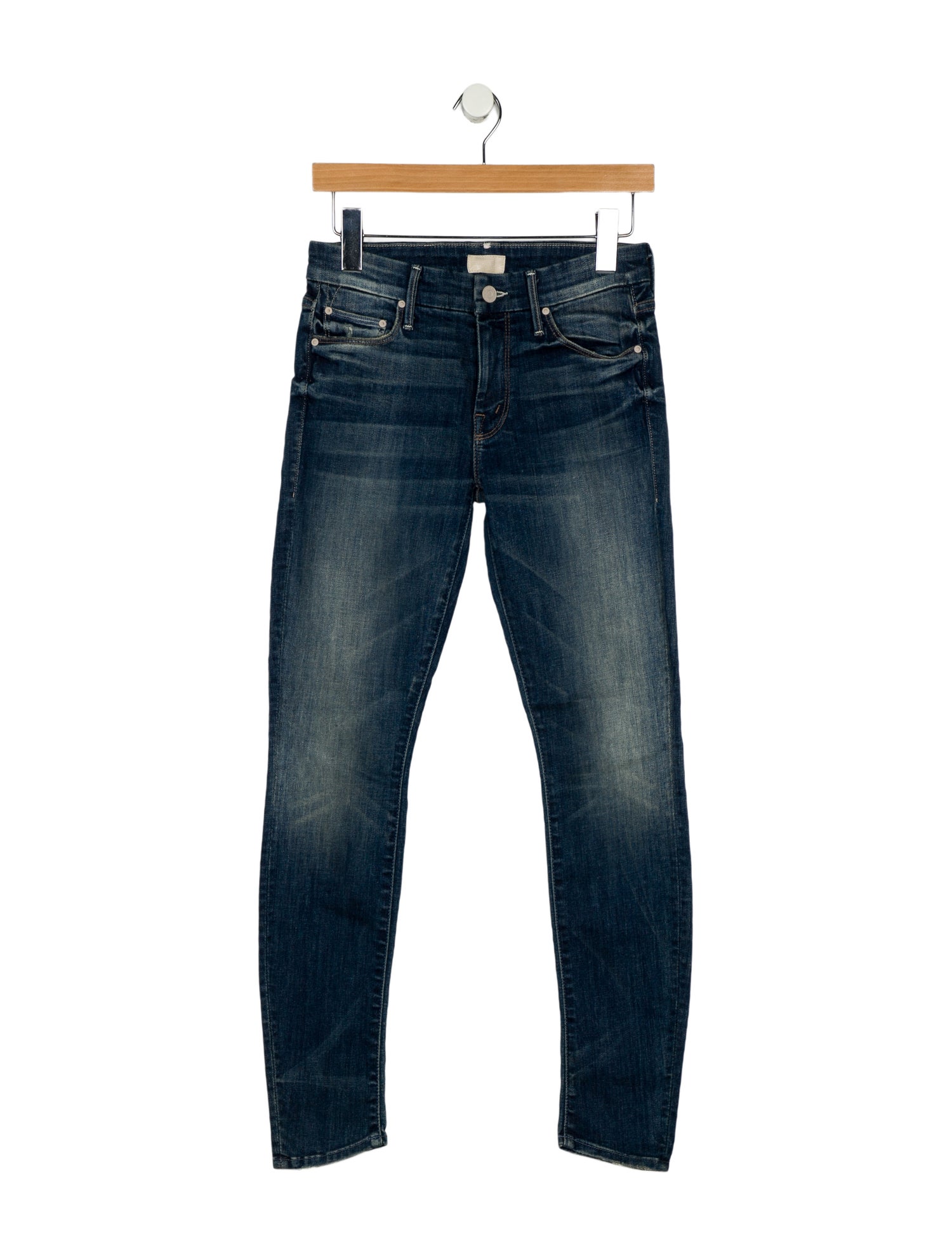Mother Mid-Rise Skinny Leg Jeans