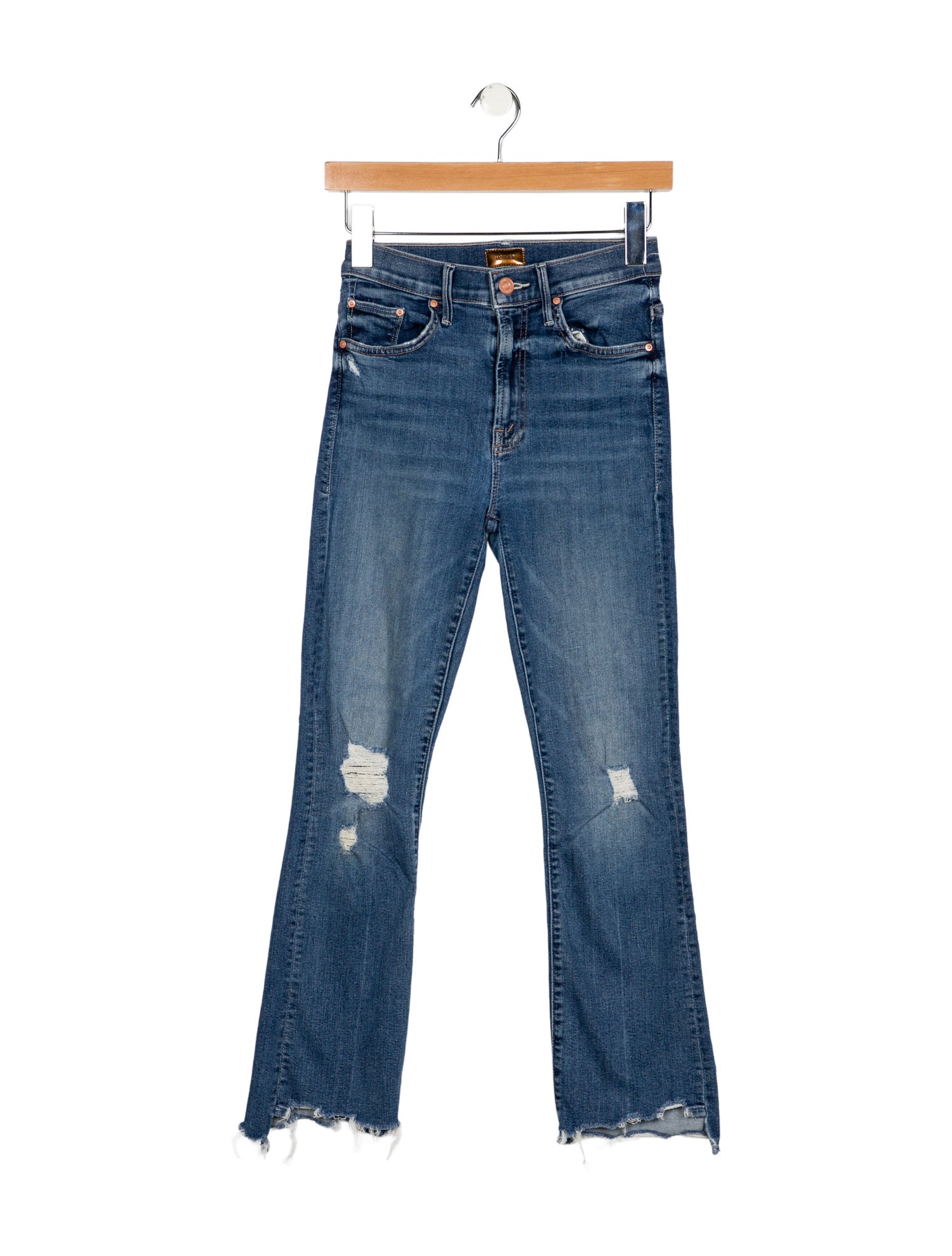 Mother Mid-Rise Straight Leg Jeans