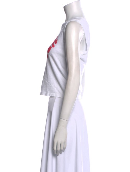 Mother Graphic Print Crew Neck Crop Top