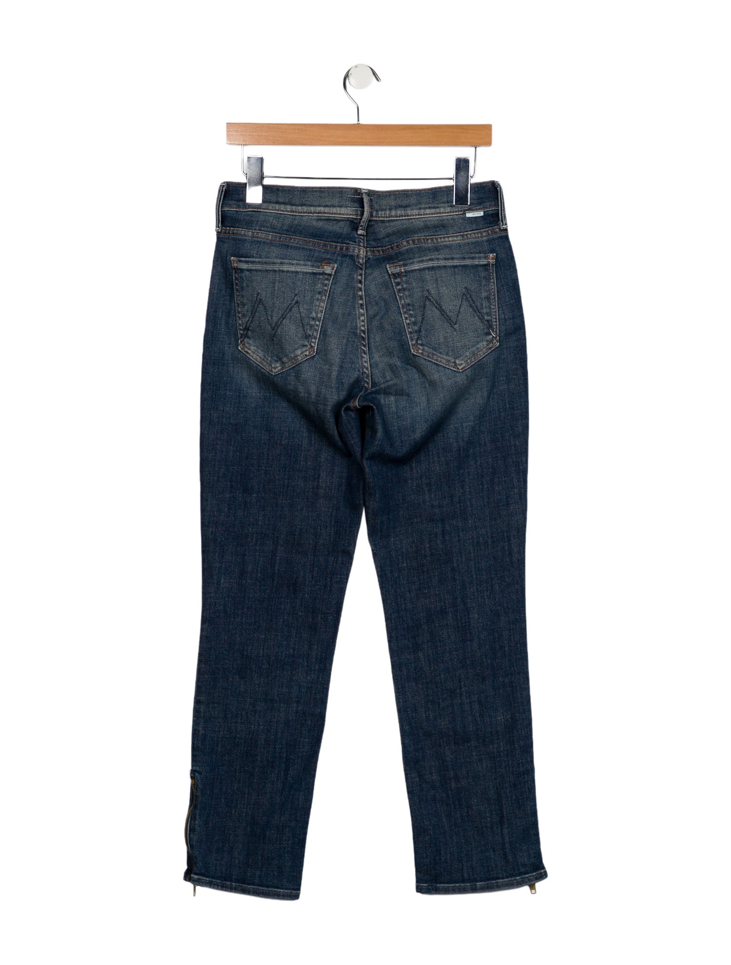 Mother Mid-Rise Straight Leg Jeans