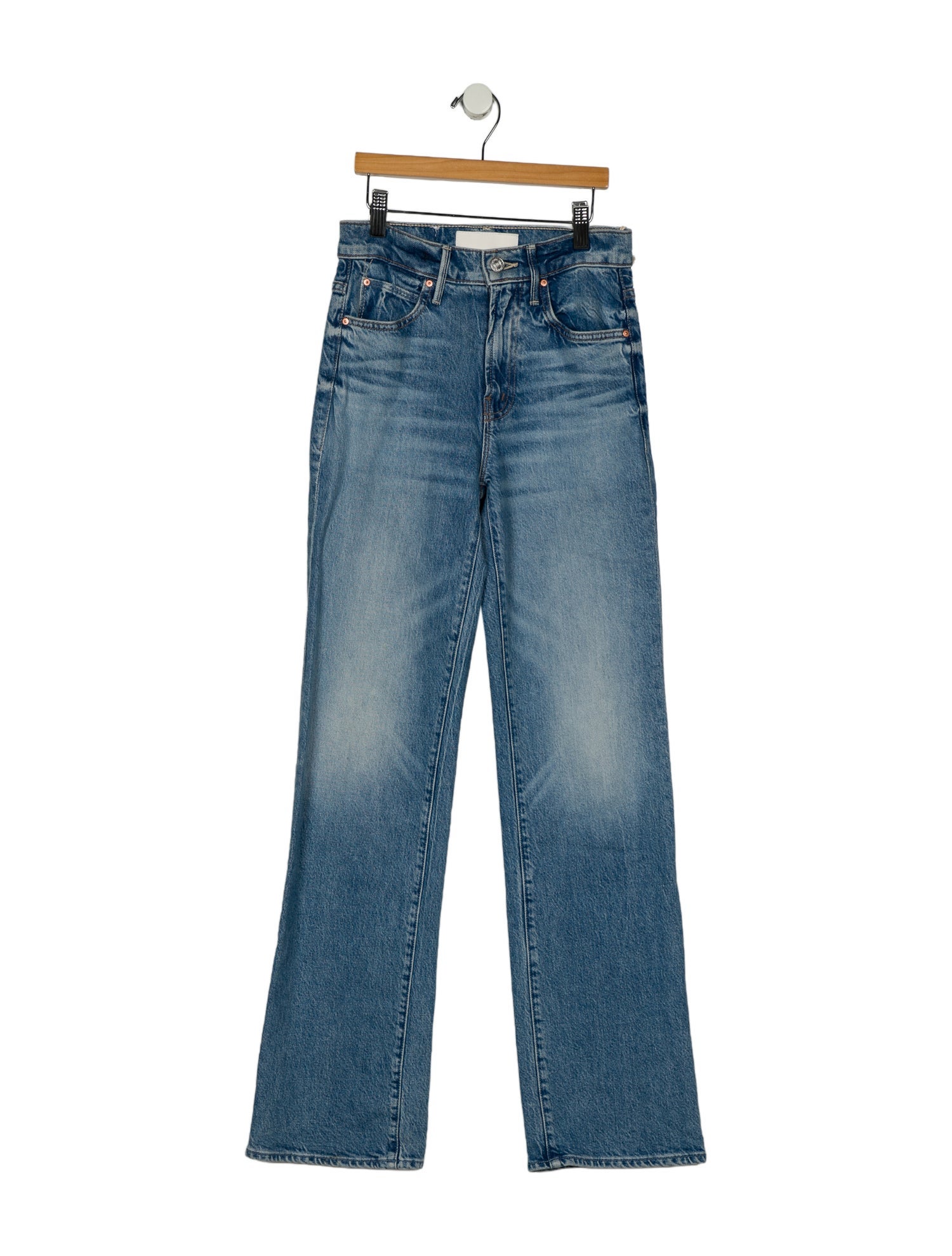 Mother Mid-Rise Straight Leg Jeans