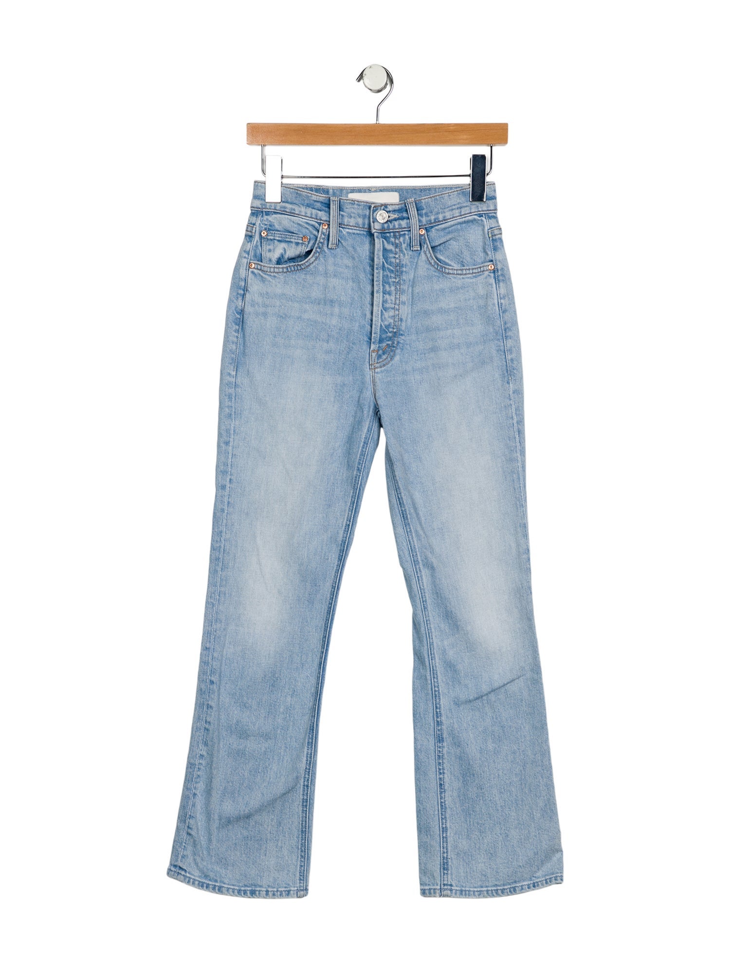 Mother Mid-Rise Straight Leg Jeans