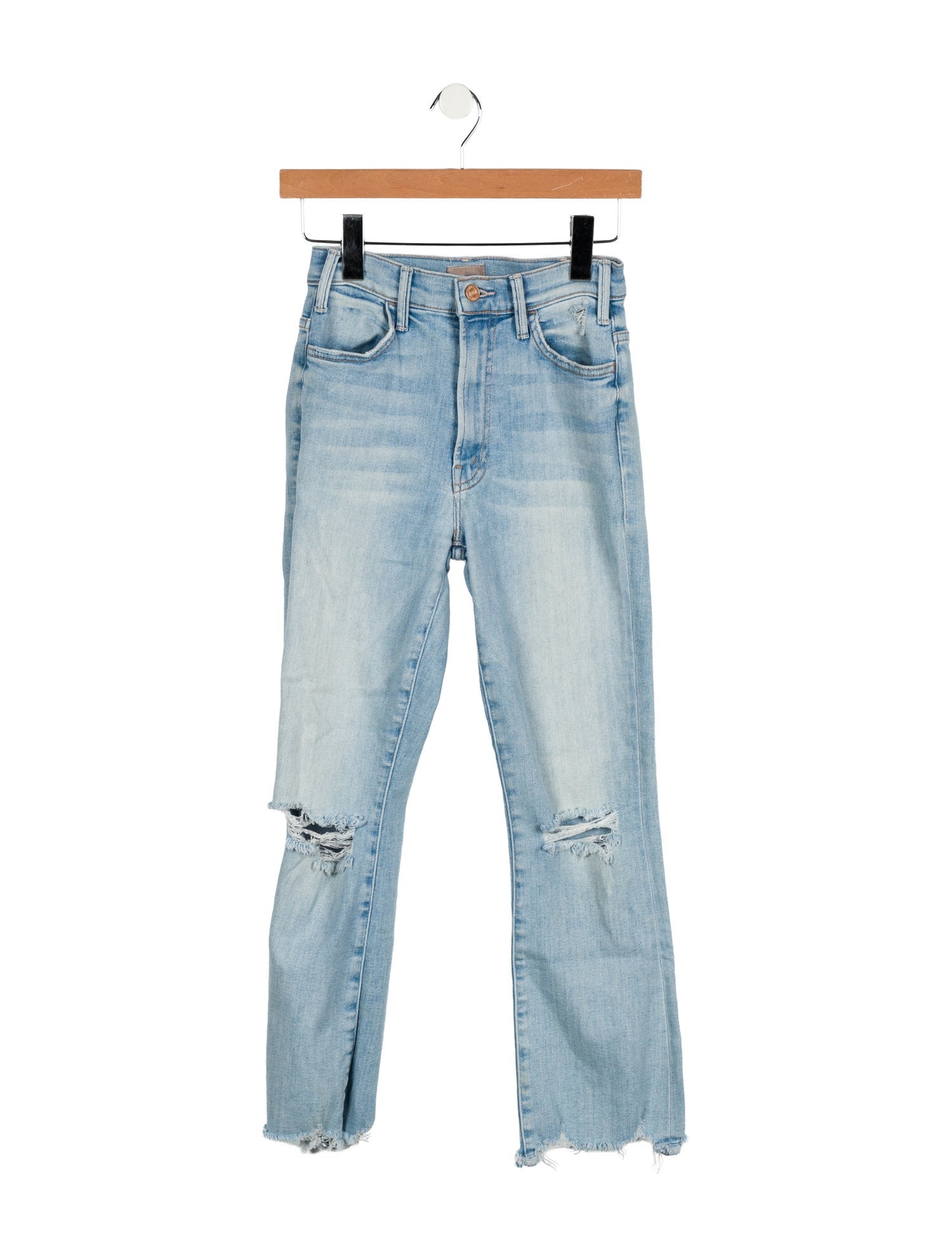 Mother Mid-Rise Straight Leg Jeans