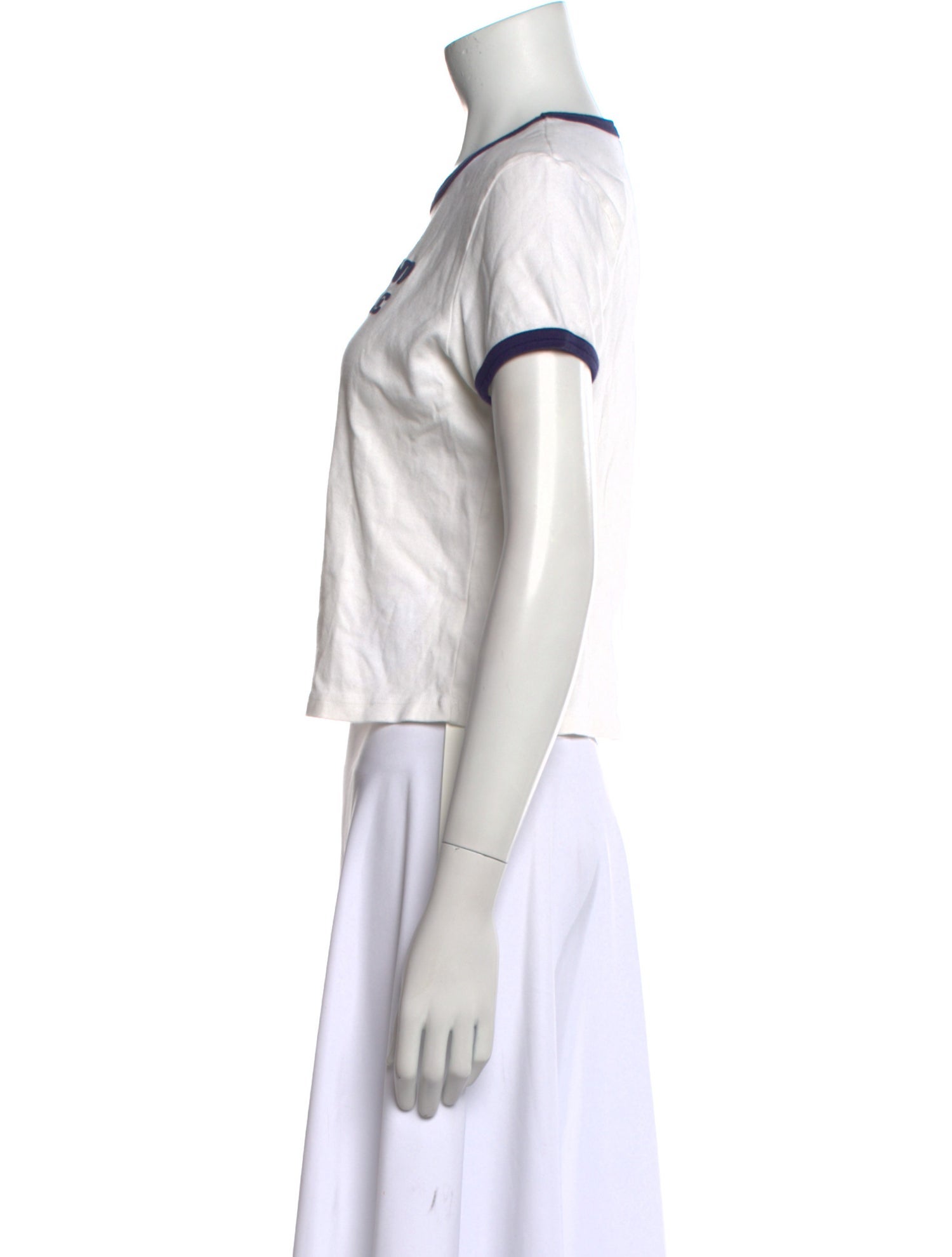 Mother Graphic Print Crew Neck Crop Top