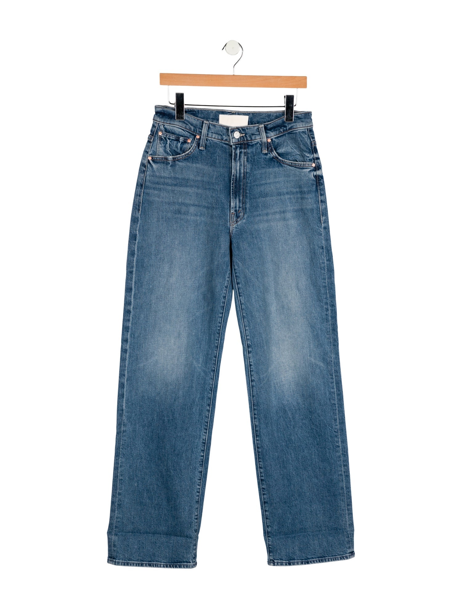 Mother Mid-Rise Wide Leg Jeans