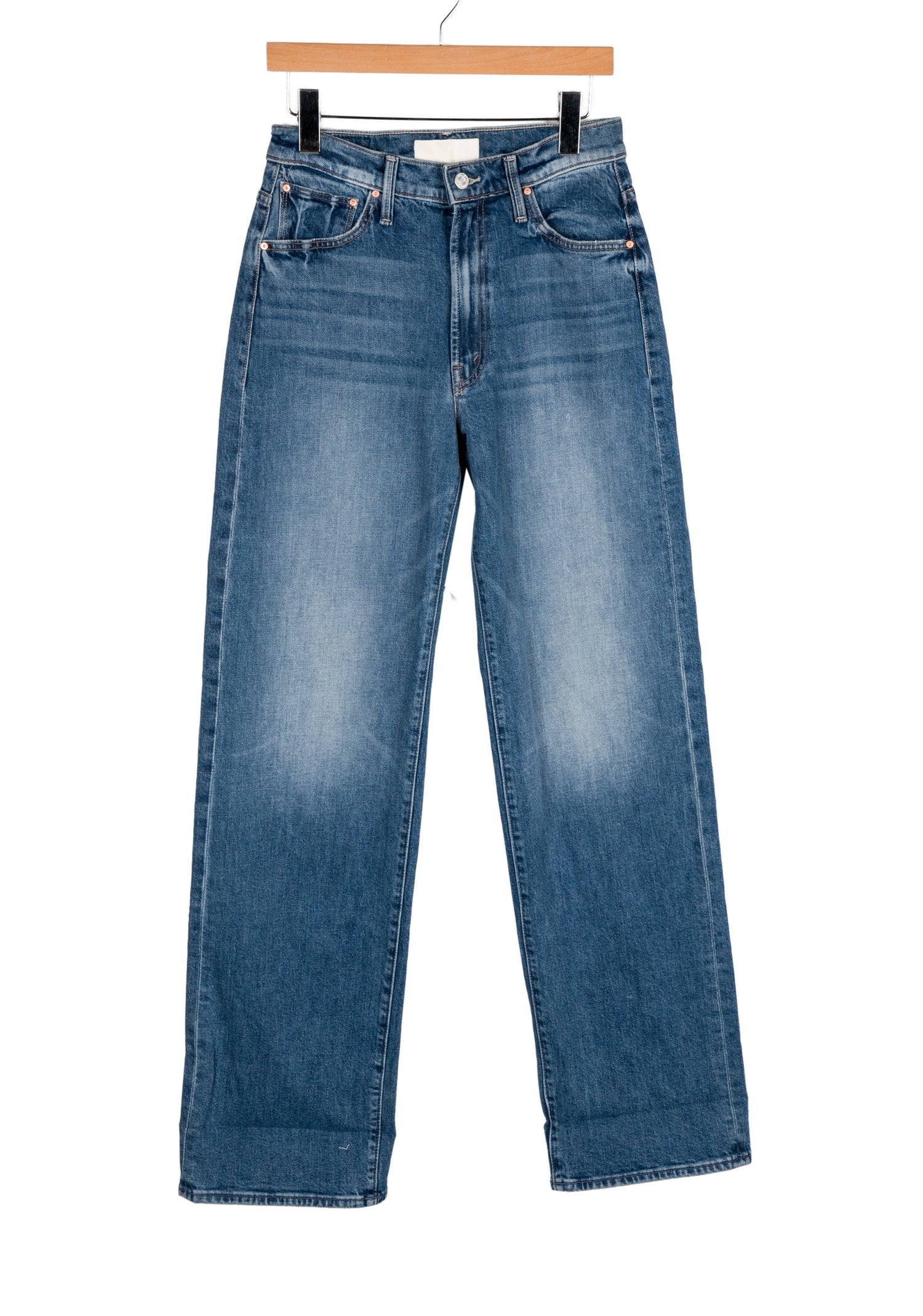 Mother Mid-Rise Wide Leg Jeans
