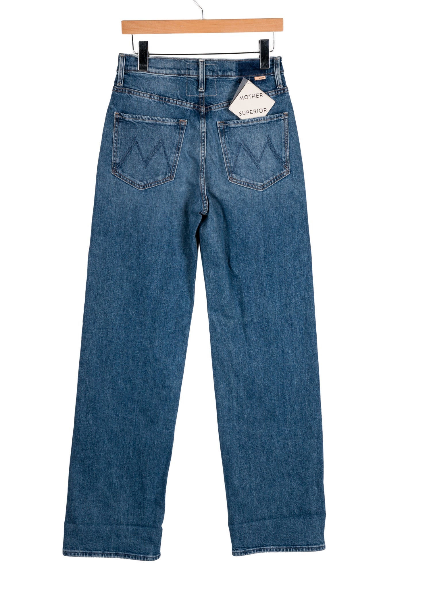 Mother Mid-Rise Wide Leg Jeans