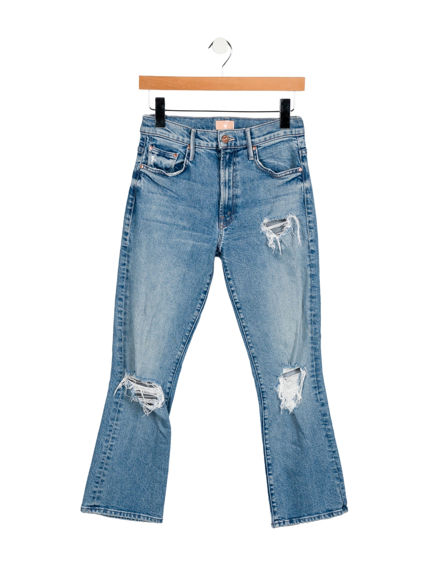 Mother Mid-Rise Straight Leg Jeans