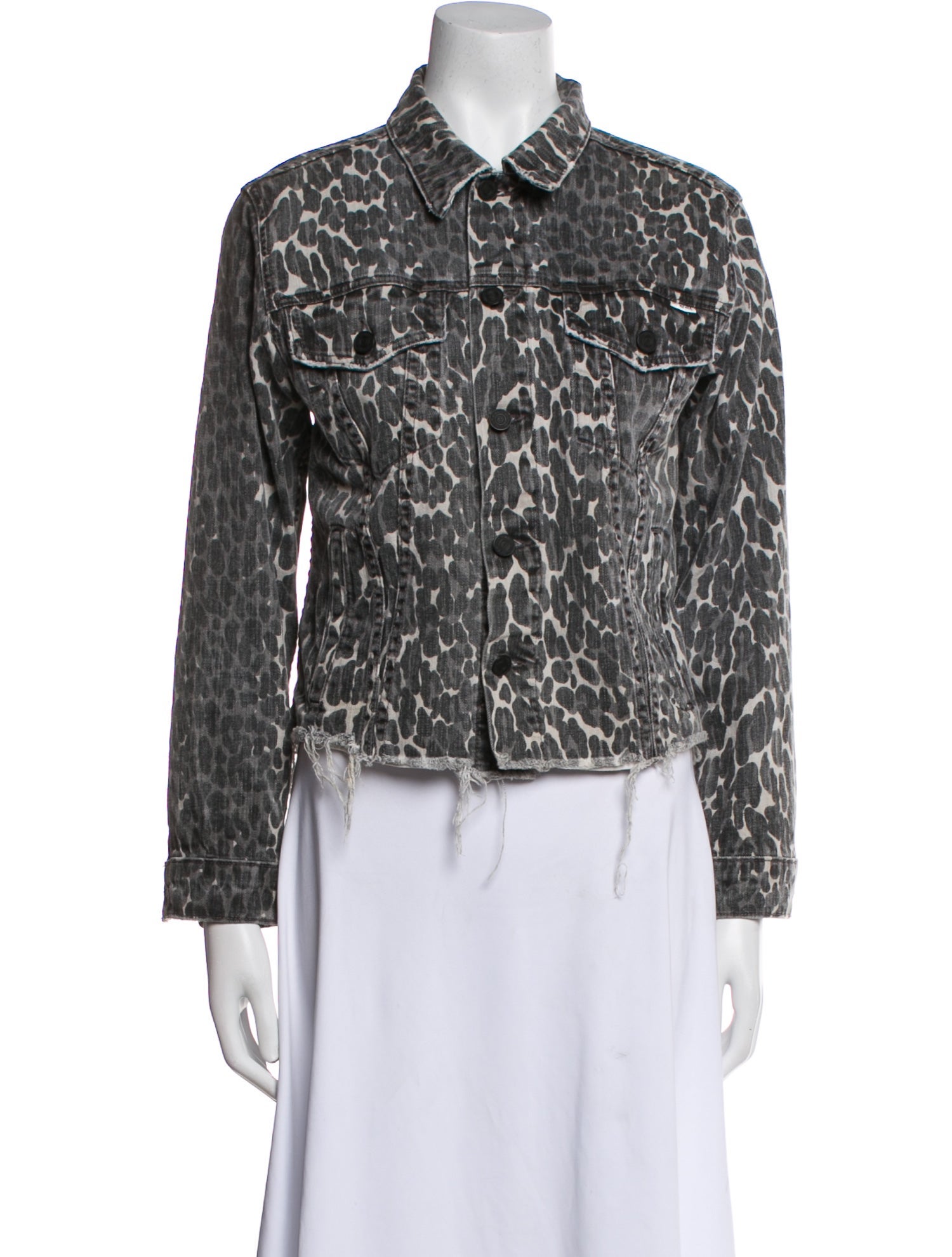 Mother Animal Print Denim Jacket