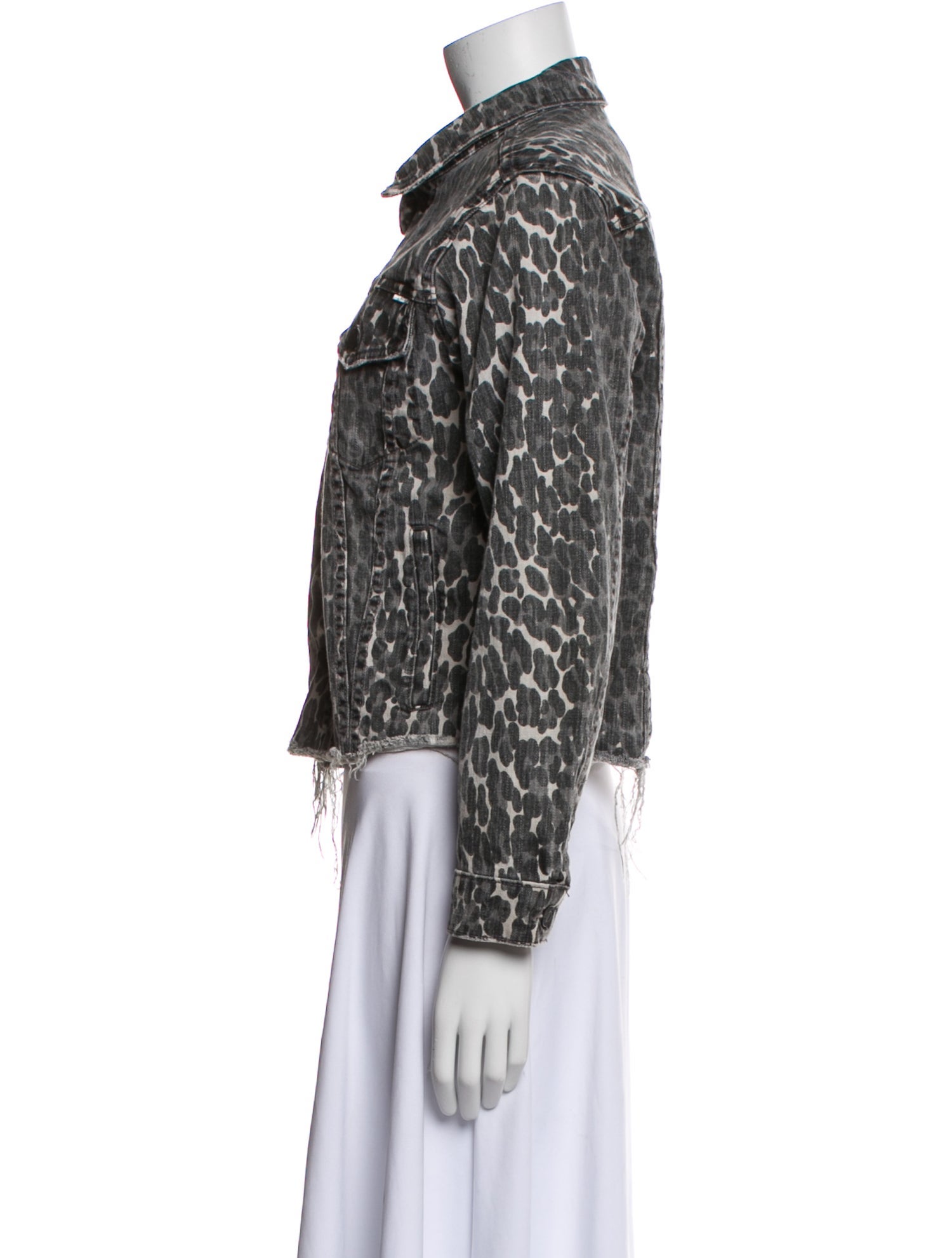 Mother Animal Print Denim Jacket