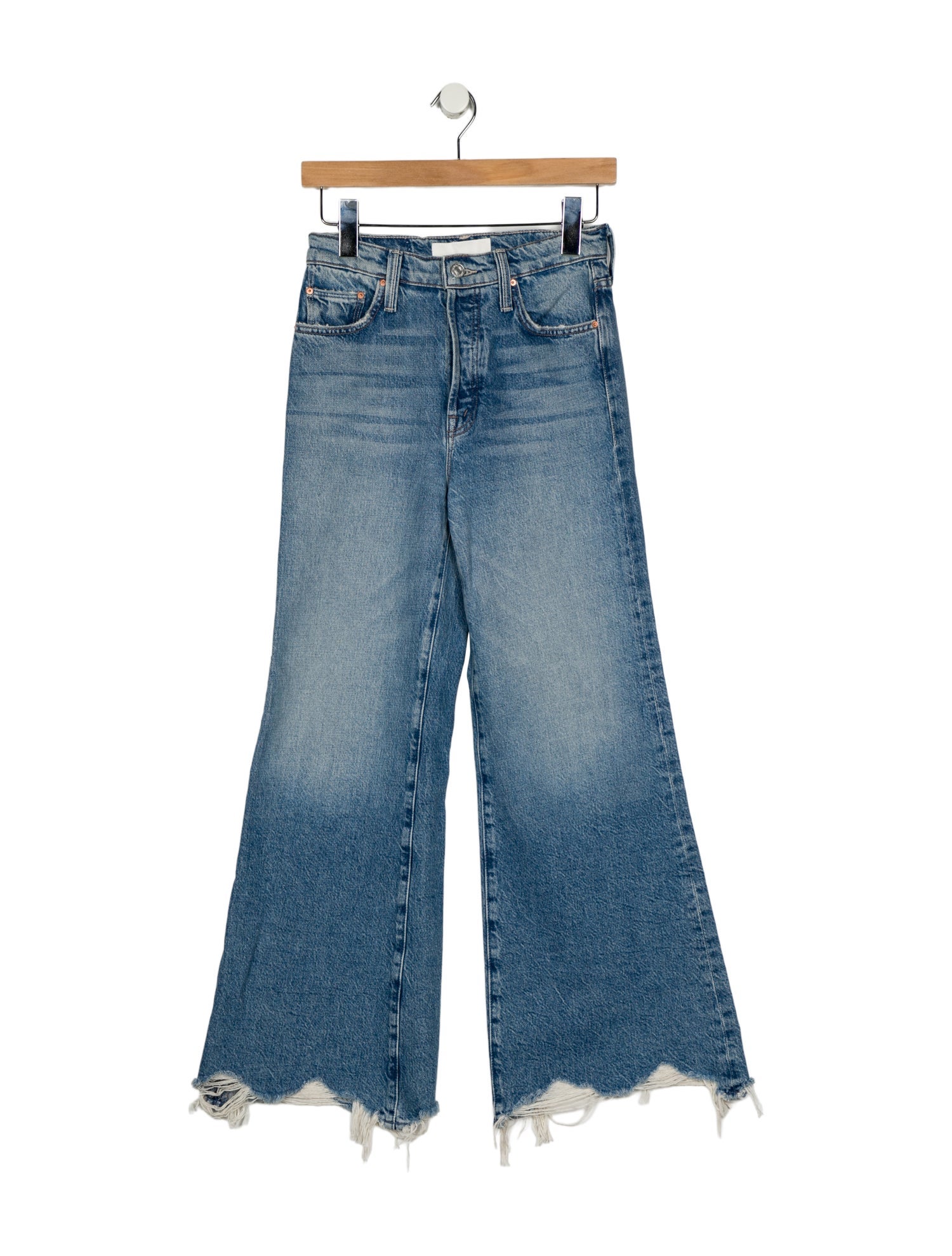 Mother Mid-Rise Wide Leg Jeans