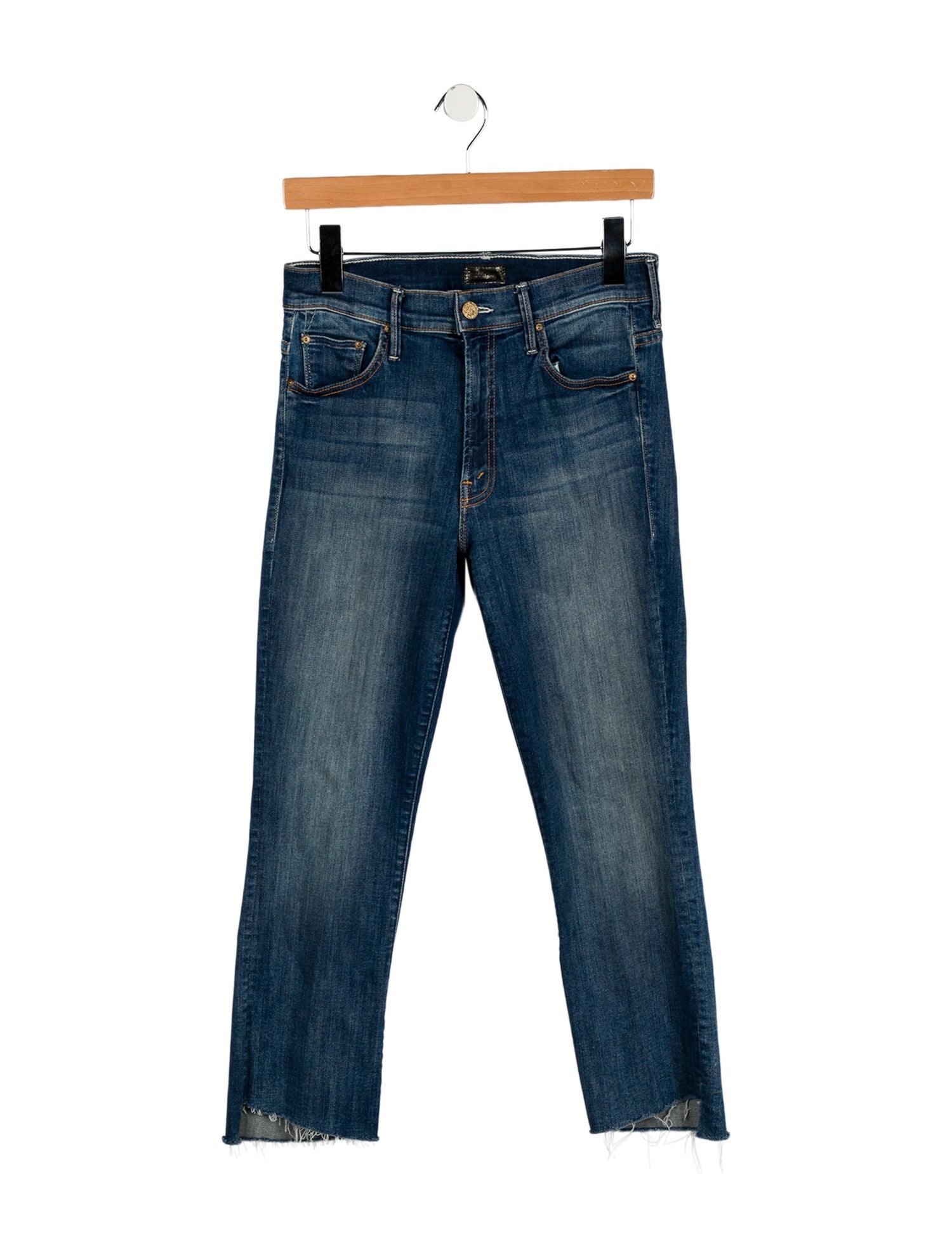 Mother Mid-Rise Straight Leg Jeans