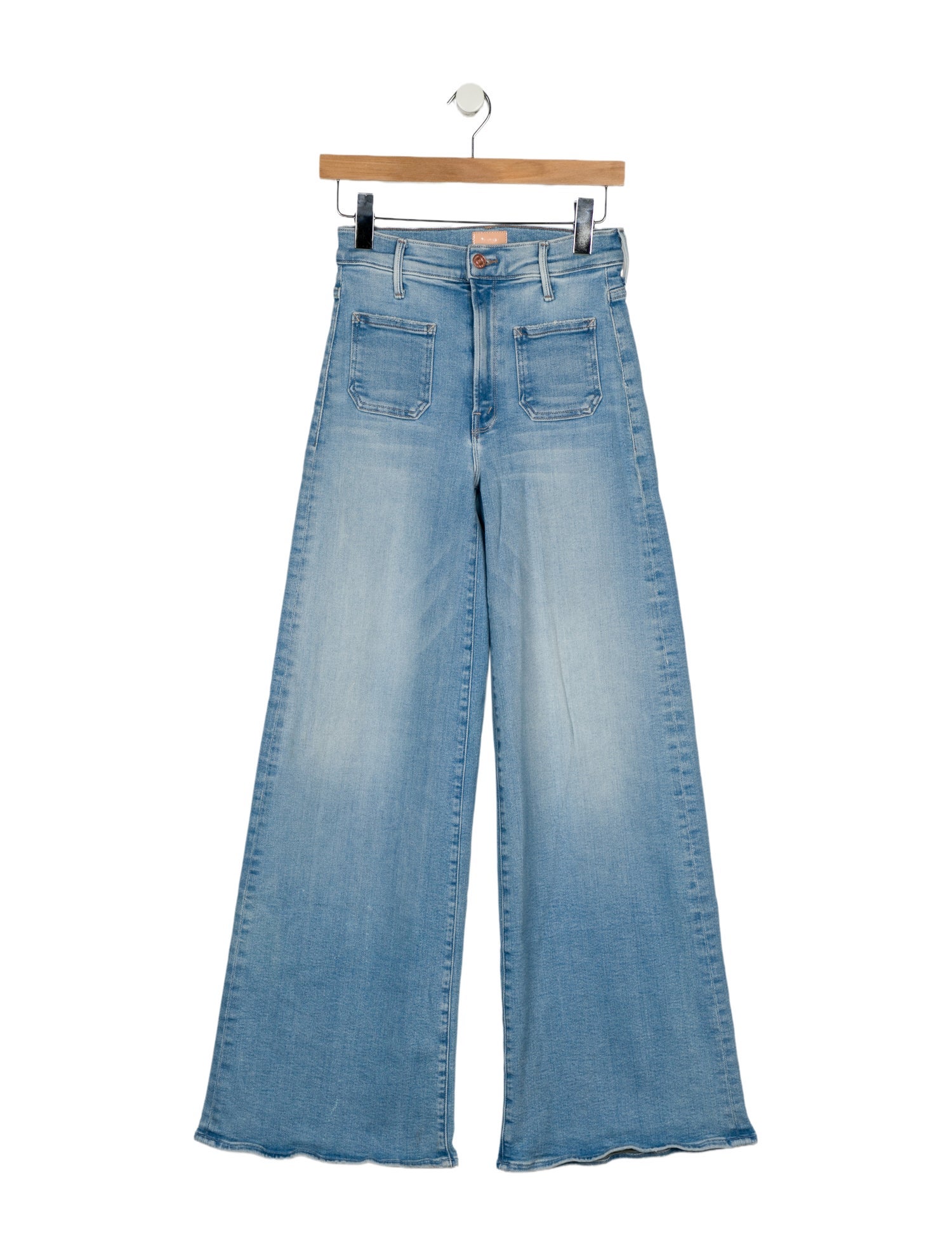 Mother Mid-Rise Wide Leg Jeans