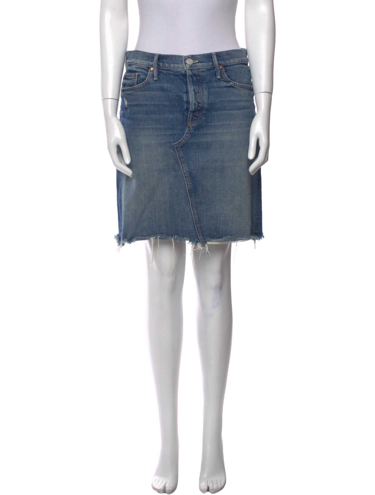 Mother Distressed Accents Mini Skirt