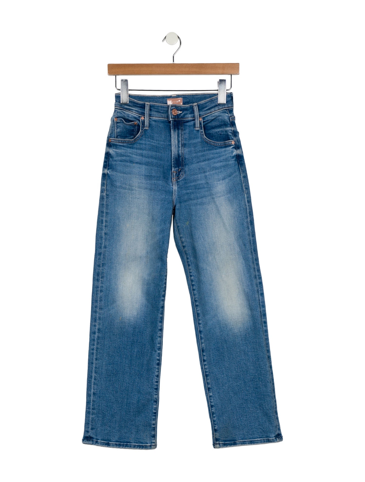 Mother Mid-Rise Straight Leg Jeans