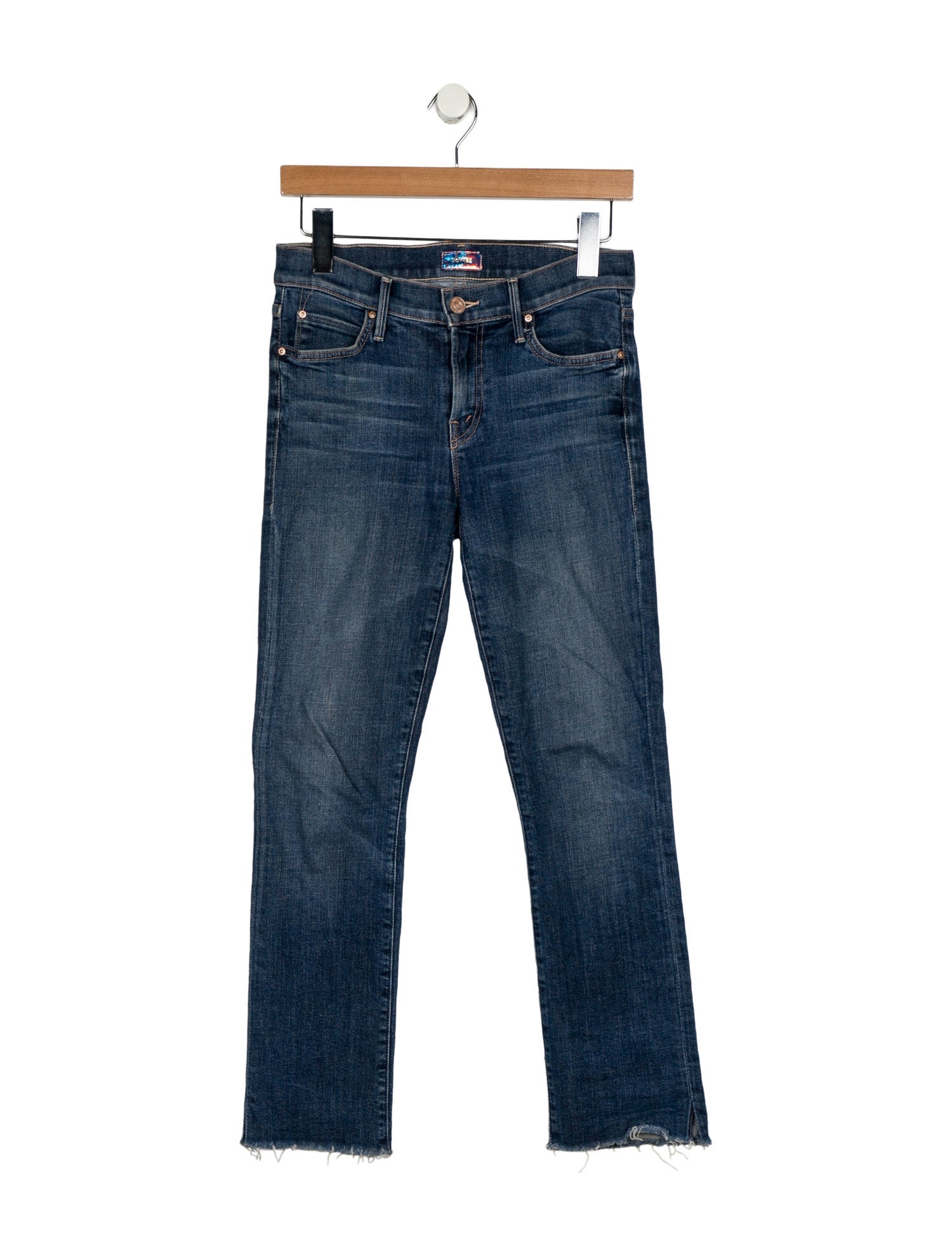 Mother Mid-Rise Straight Leg Jeans