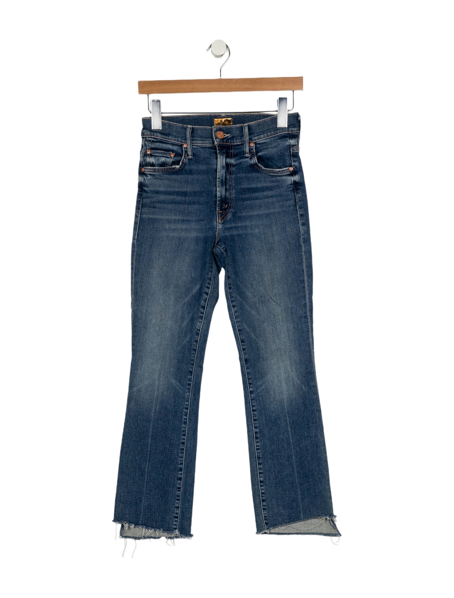 Mother Mid-Rise Straight Leg Jeans