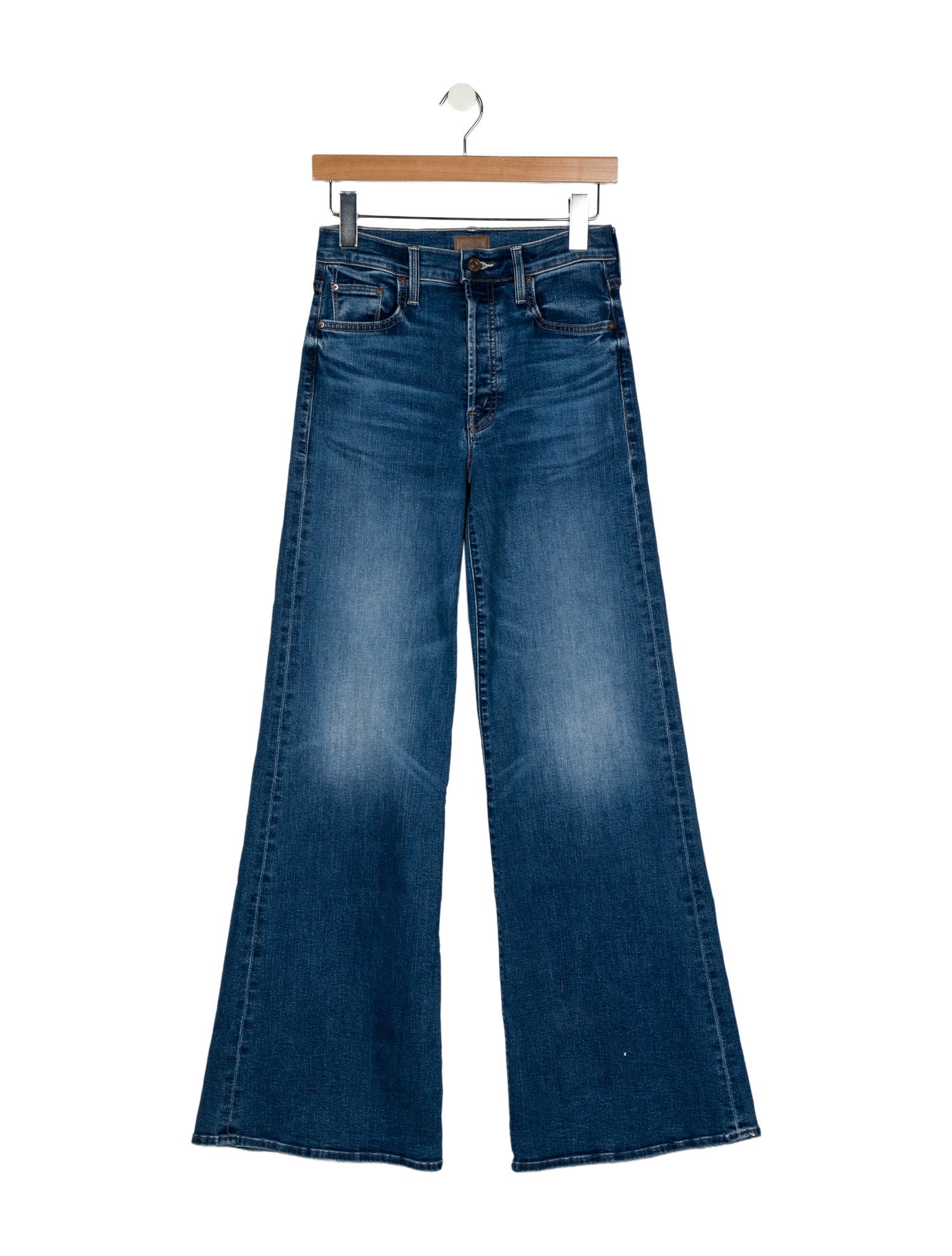 Mother Mid-Rise Wide Leg Jeans