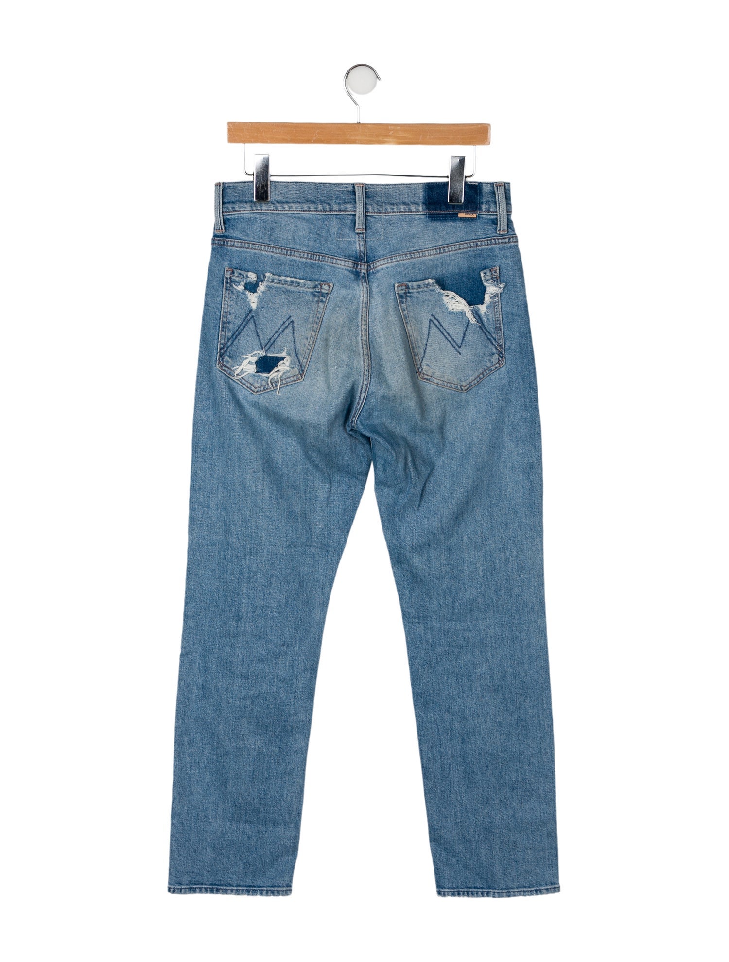Mother Mid-Rise Straight Leg Jeans