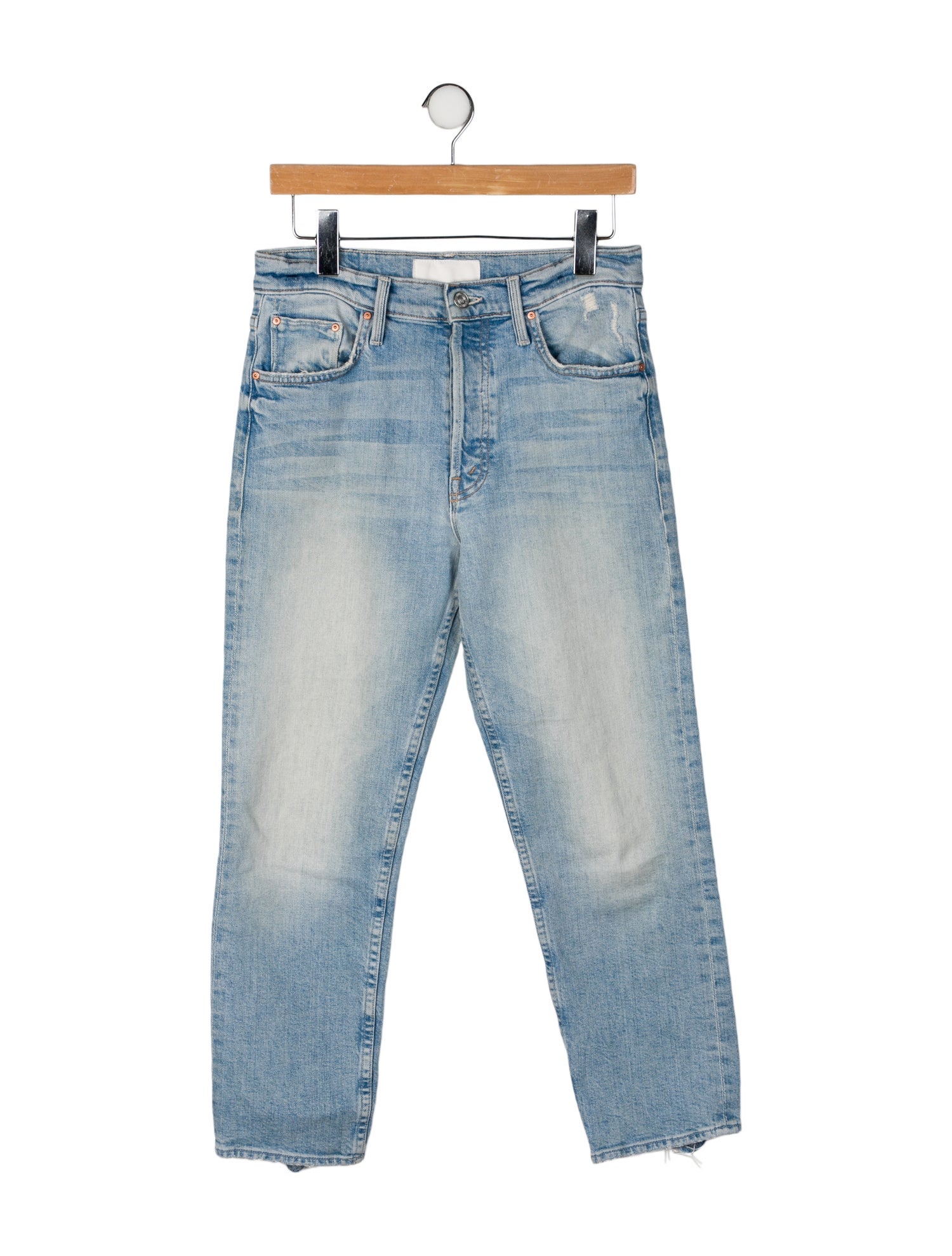 Mother Mid-Rise Straight Leg Jeans