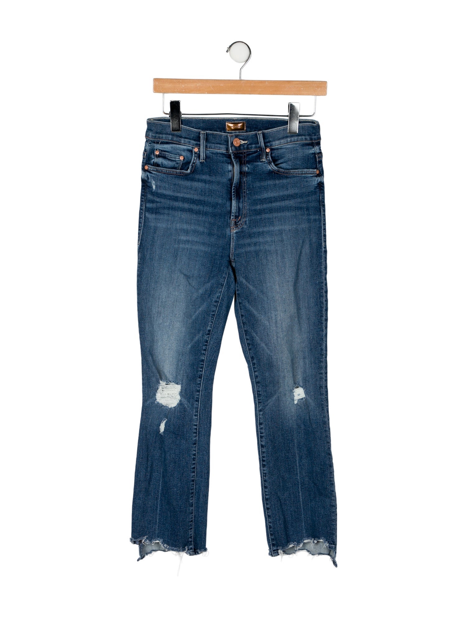 Mother Mid-Rise Straight Leg Jeans