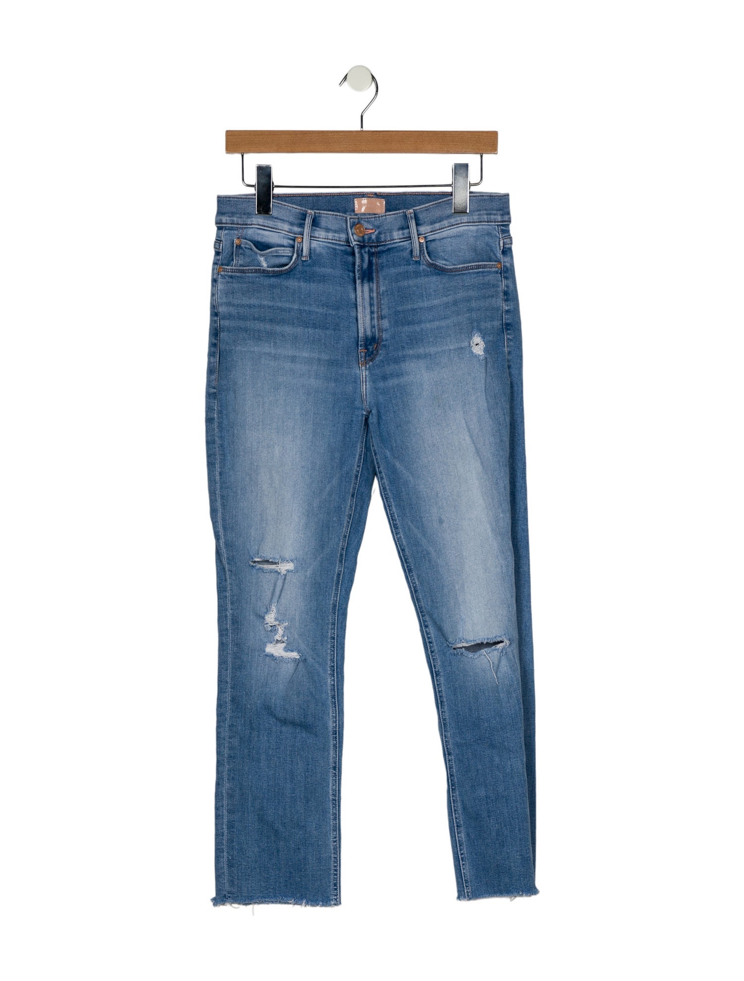 Mother Mid-Rise Straight Leg Jeans