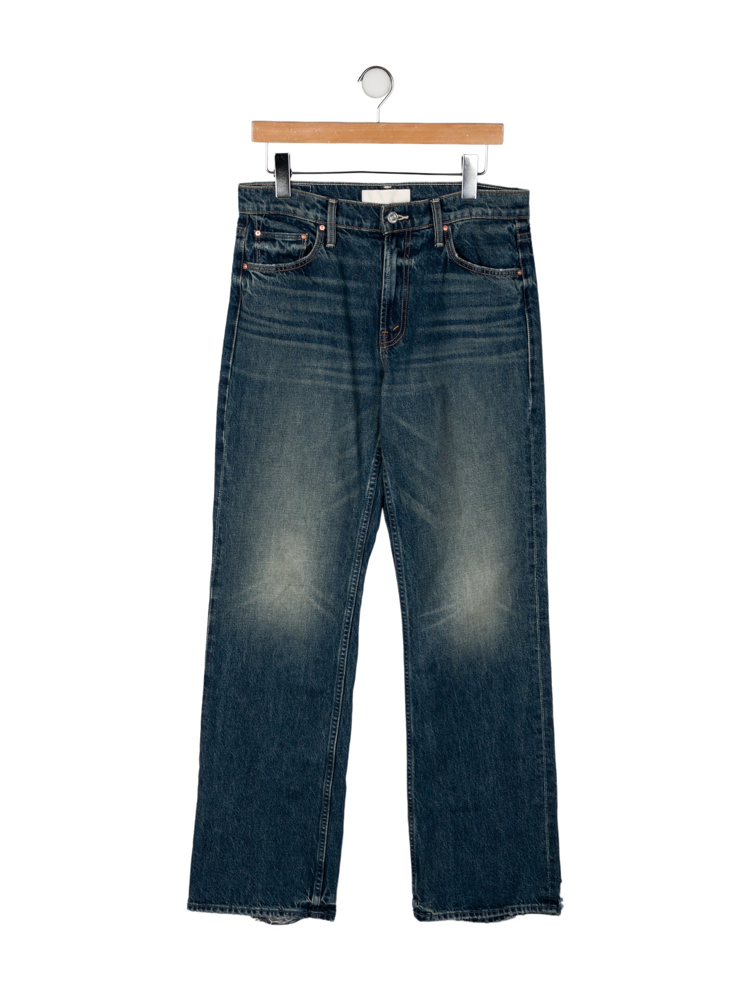 Mother Mid-Rise Wide Leg Jeans