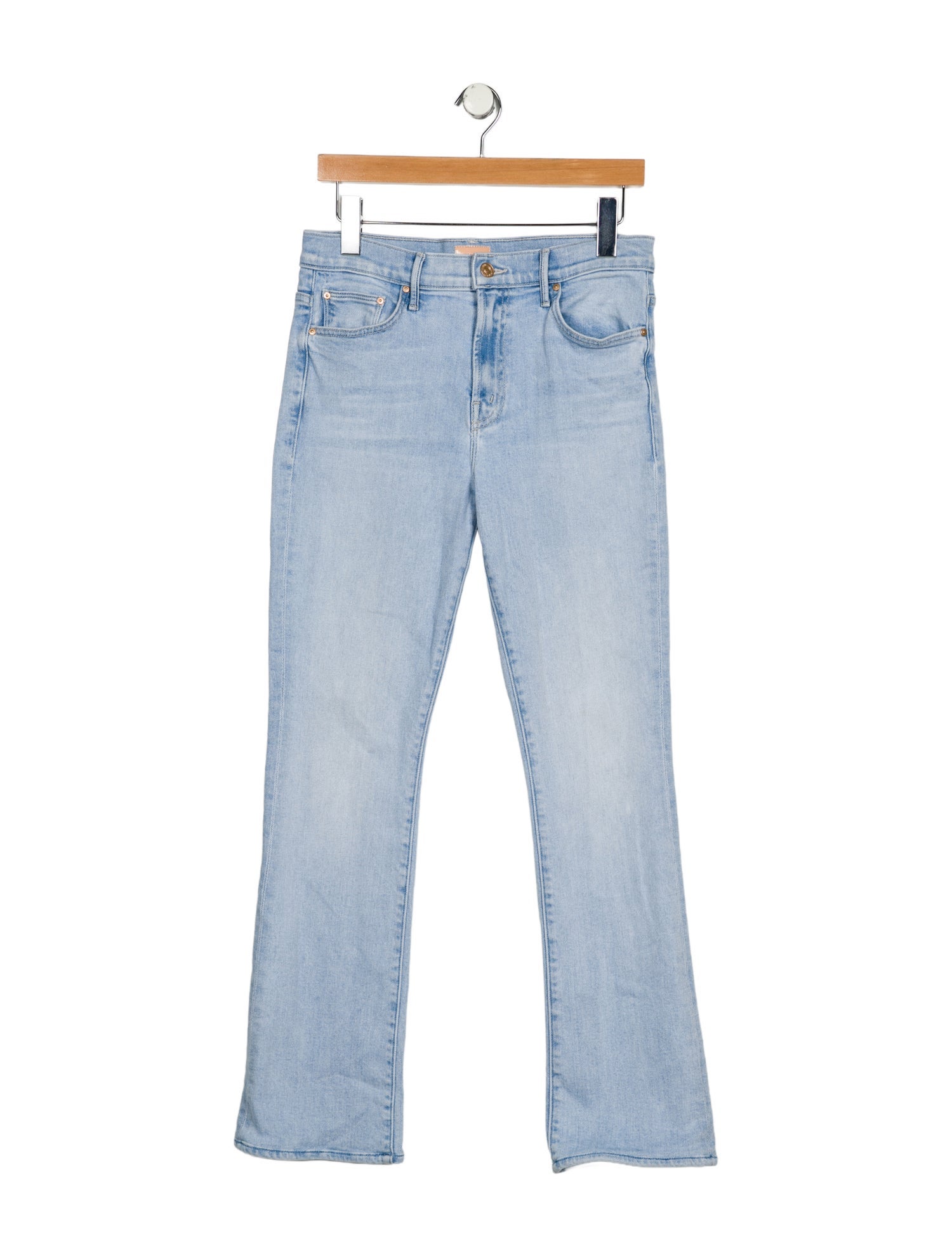 Mother Mid-Rise Straight Leg Jeans