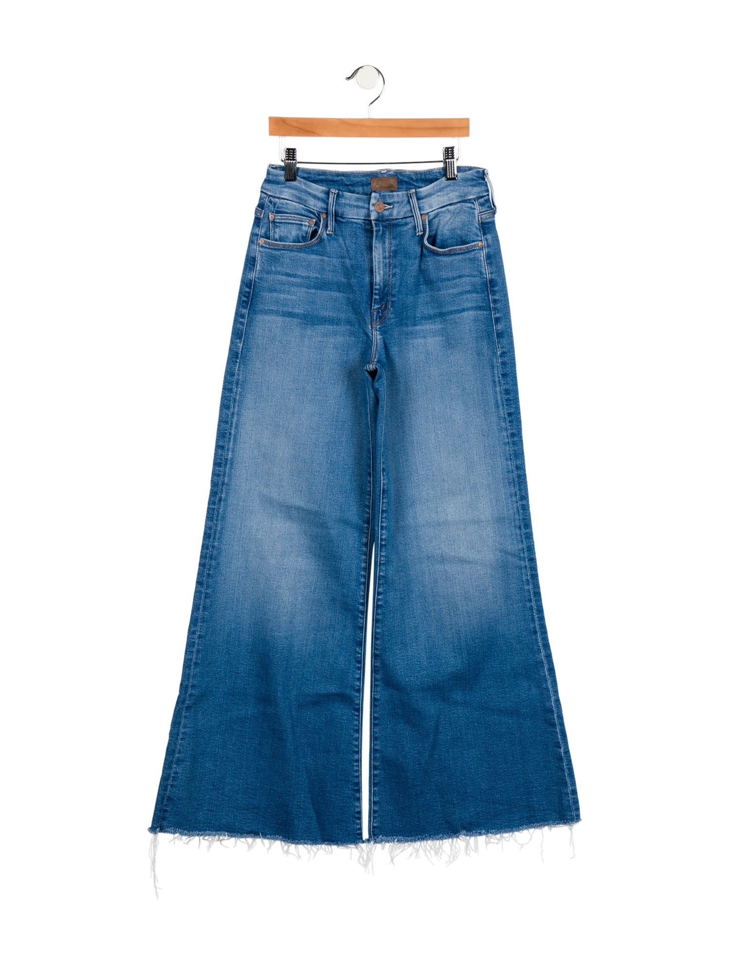 Mother Mid-Rise Wide Leg Jeans