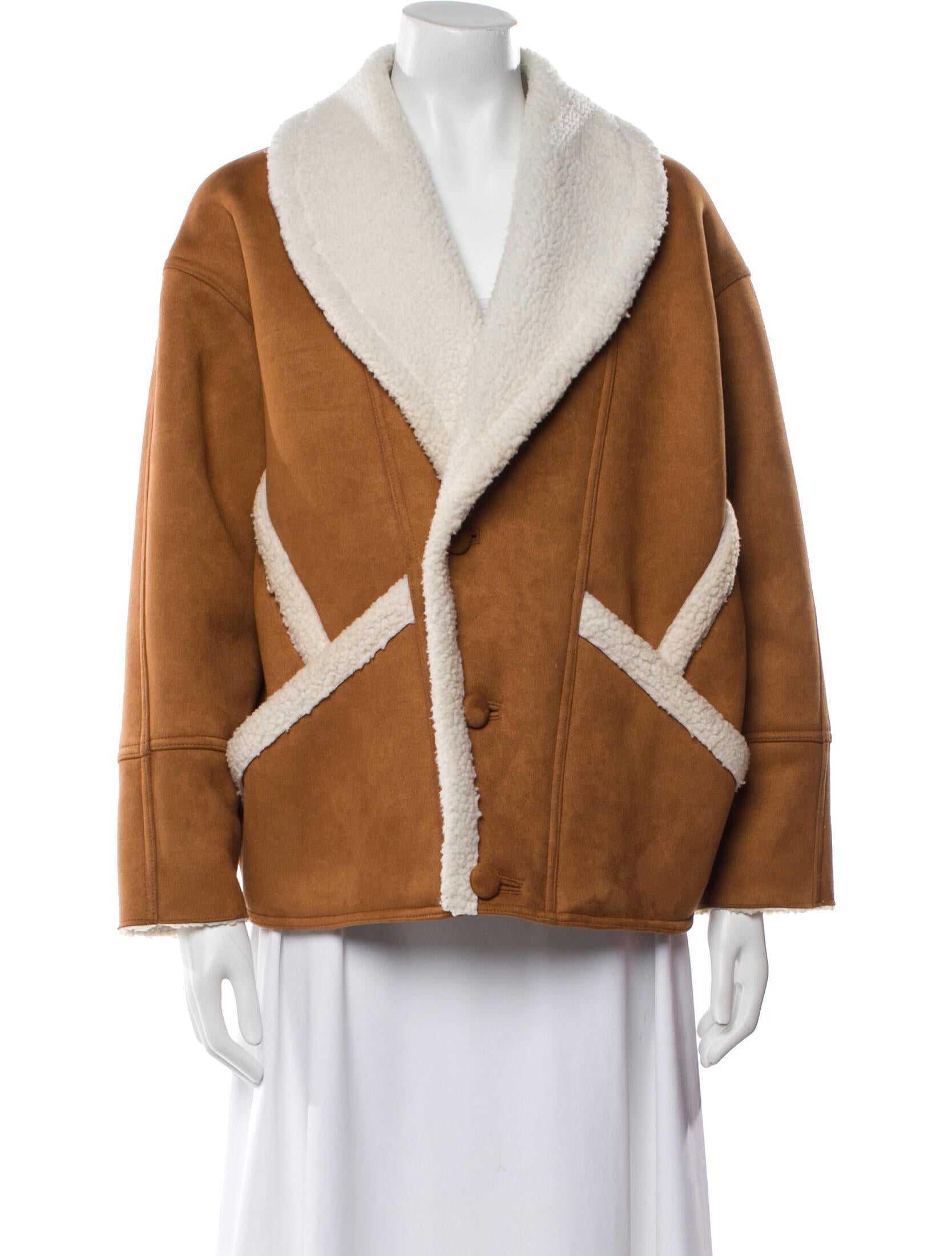 Mother Faux Leather Faux Fur Jacket