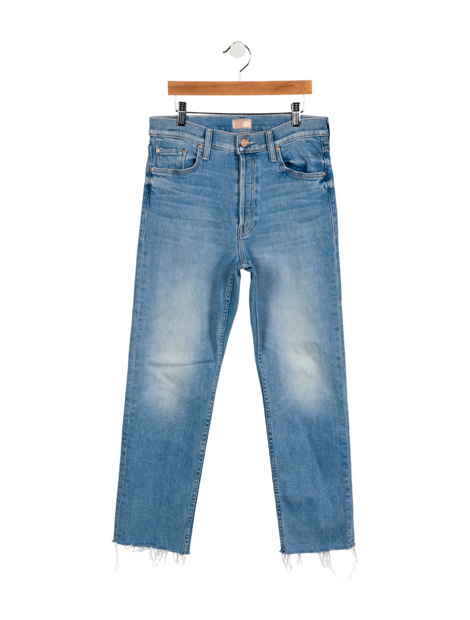 Mother Mid-Rise Straight Leg Jeans