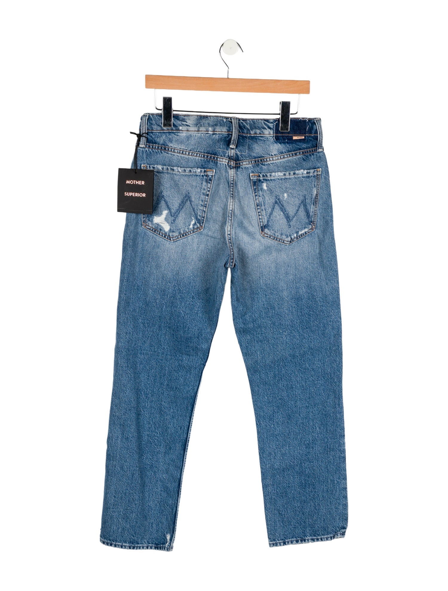 Mother Mid-Rise Straight Leg Jeans
