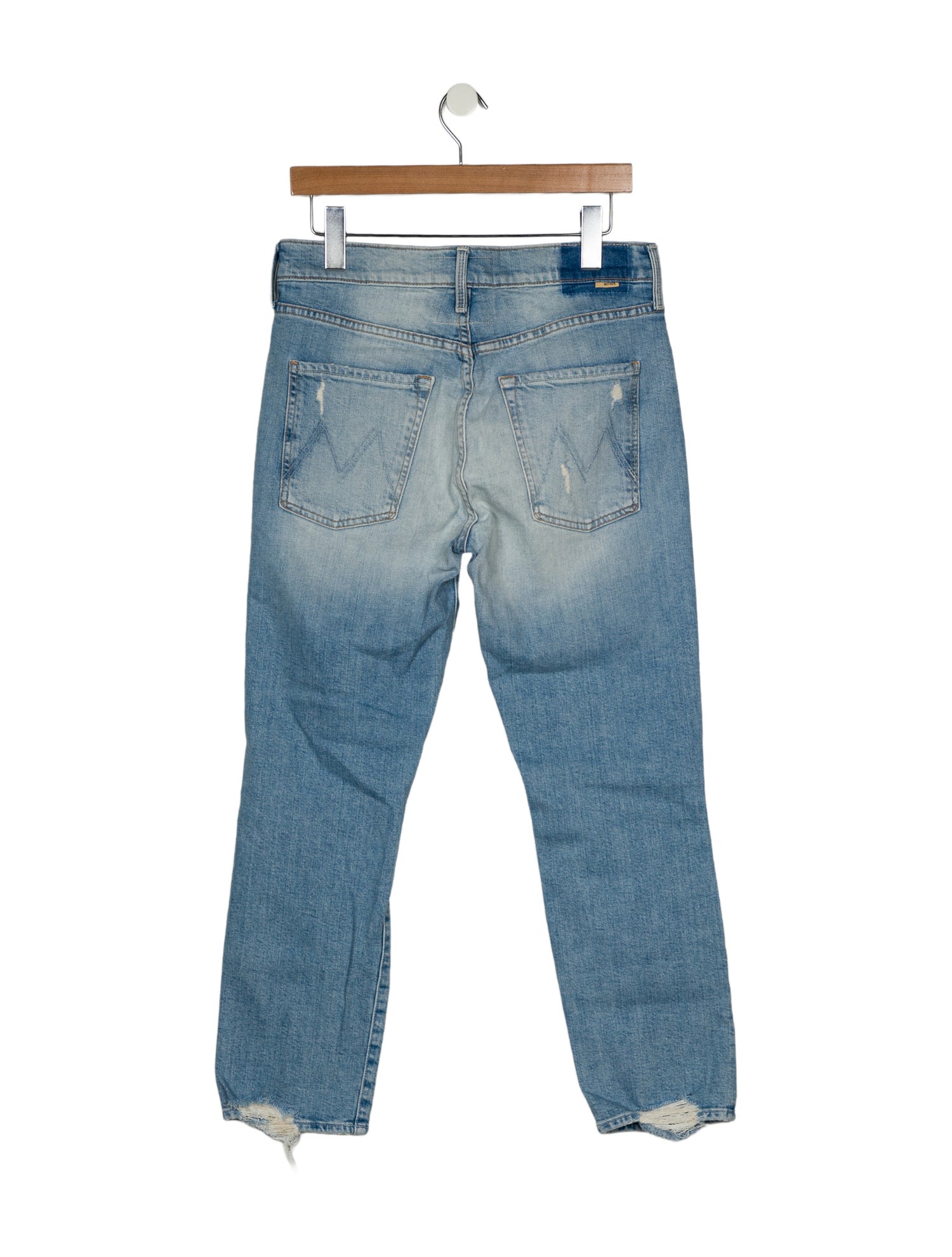 Mother Mid-Rise Straight Leg Jeans