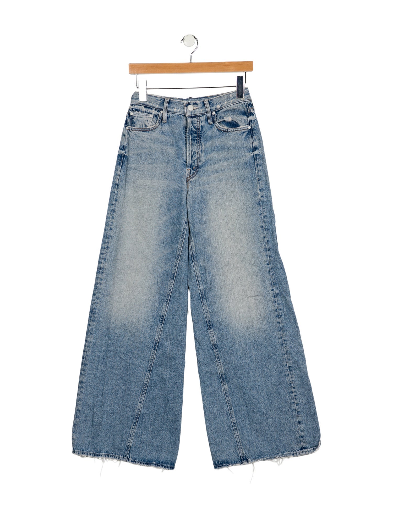 Mother Mid-Rise Wide Leg Jeans