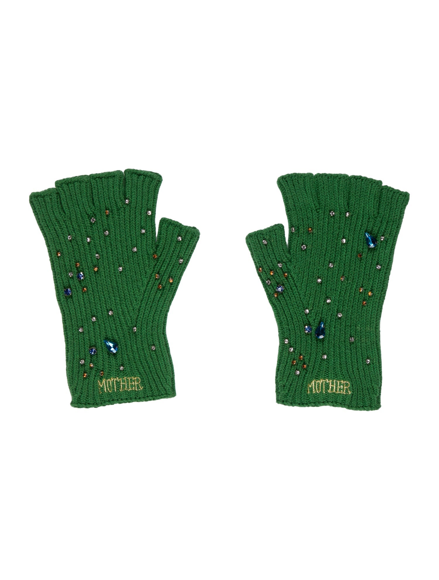 Mother Solid Embellished Gloves