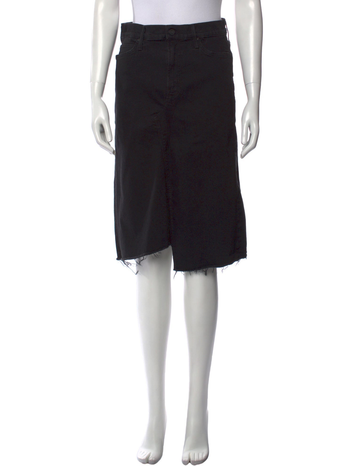 Mother Raw-Edge Trim Knee-Length Skirt