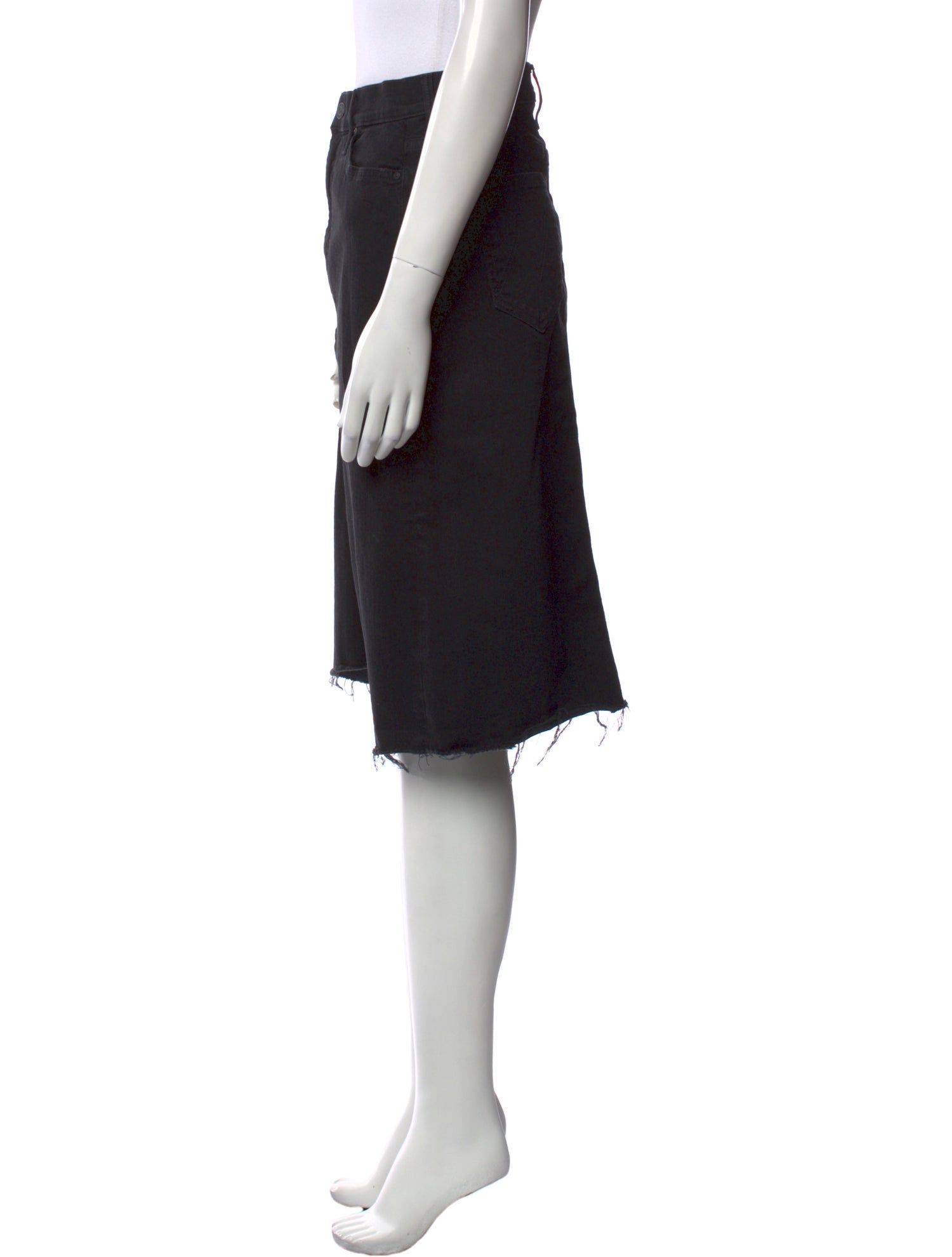 Mother Raw-Edge Trim Knee-Length Skirt