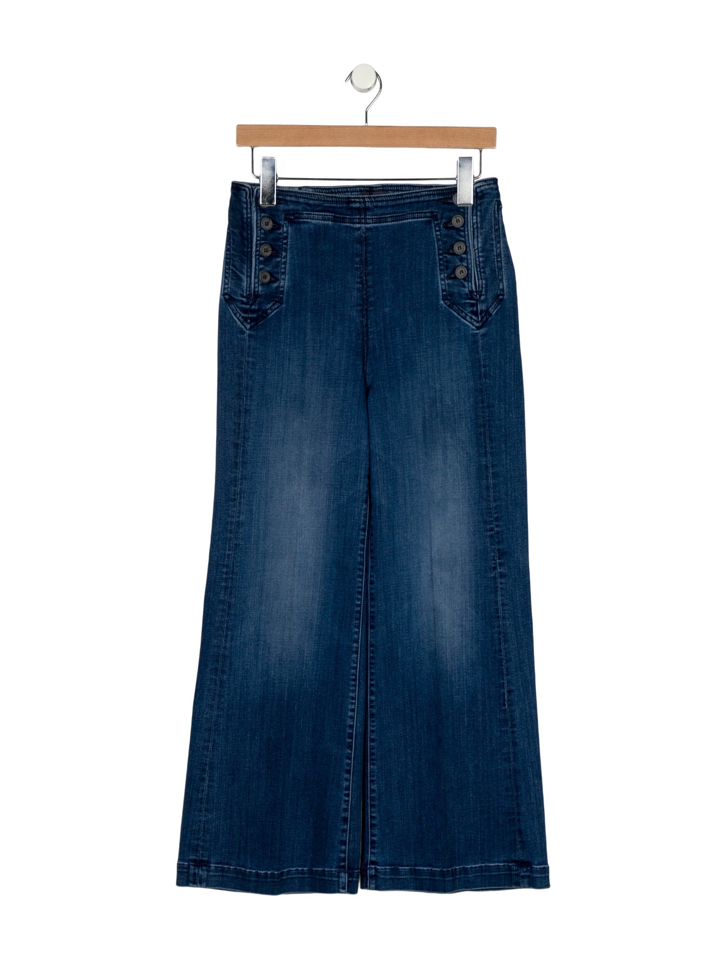Mother Mid-Rise Wide Leg Jeans