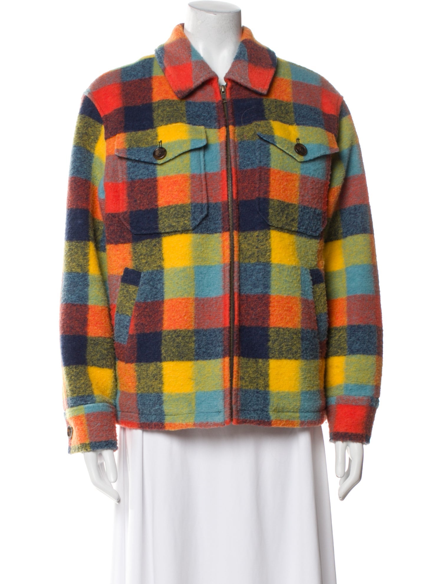 Mother Plaid Print Jacket