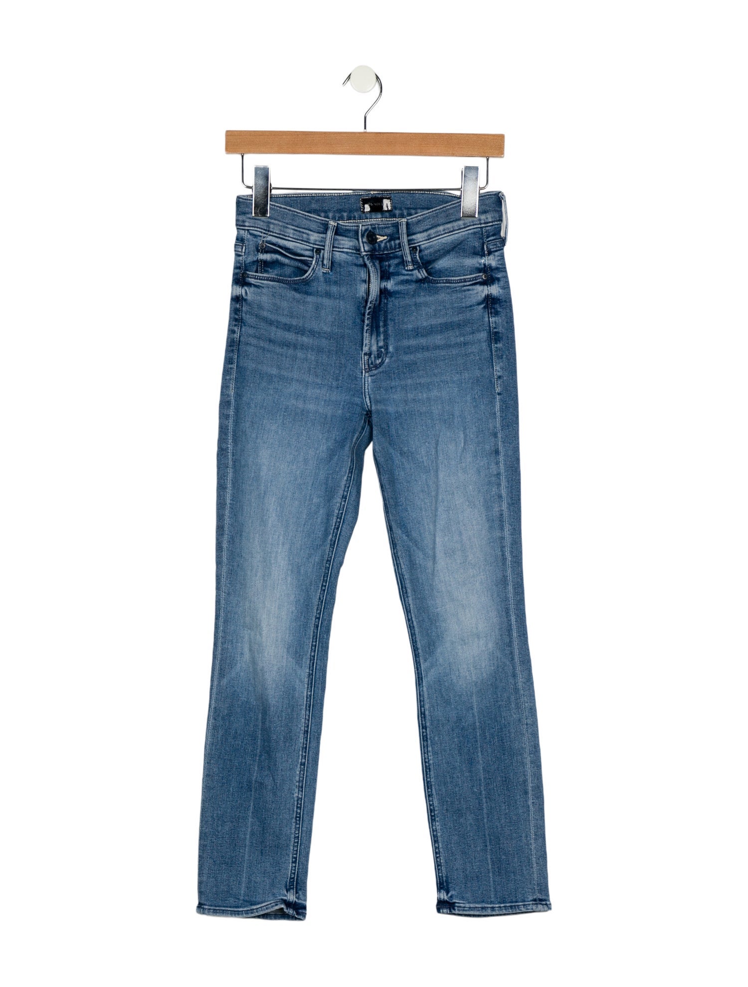 Mother Mid-Rise Straight Leg Jeans