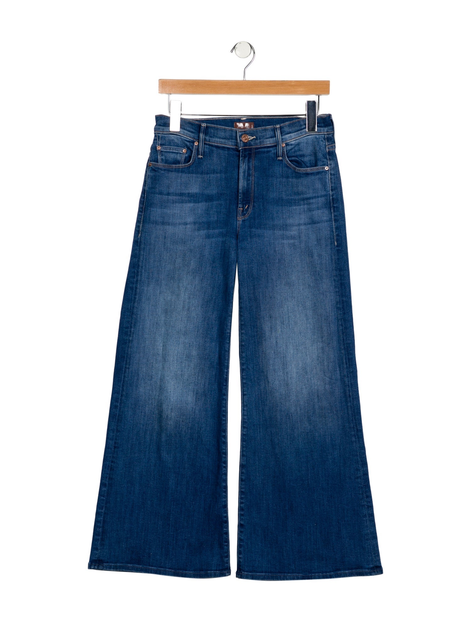 Mother Mid-Rise Wide Leg Jeans