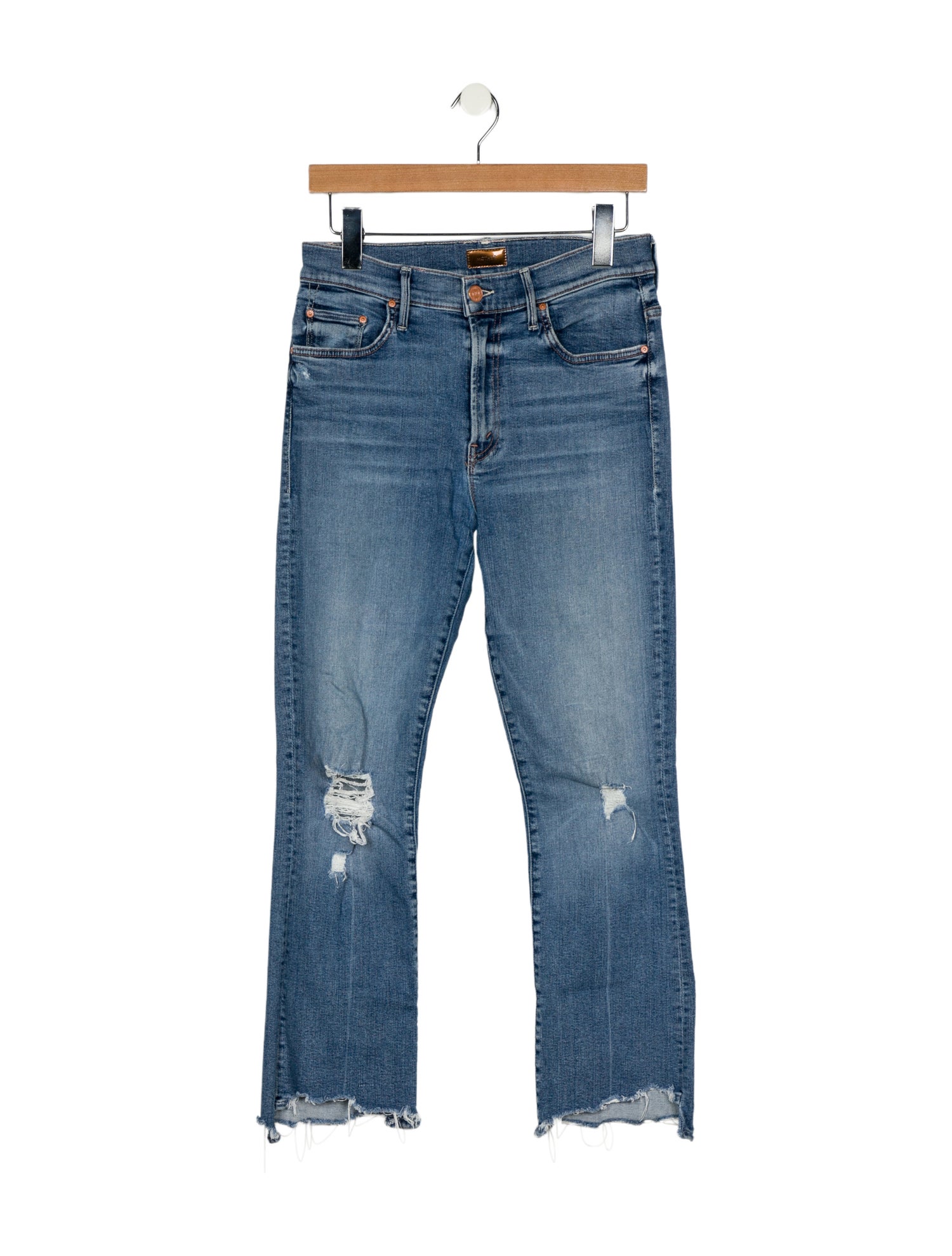 Mother Mid-Rise Straight Leg Jeans