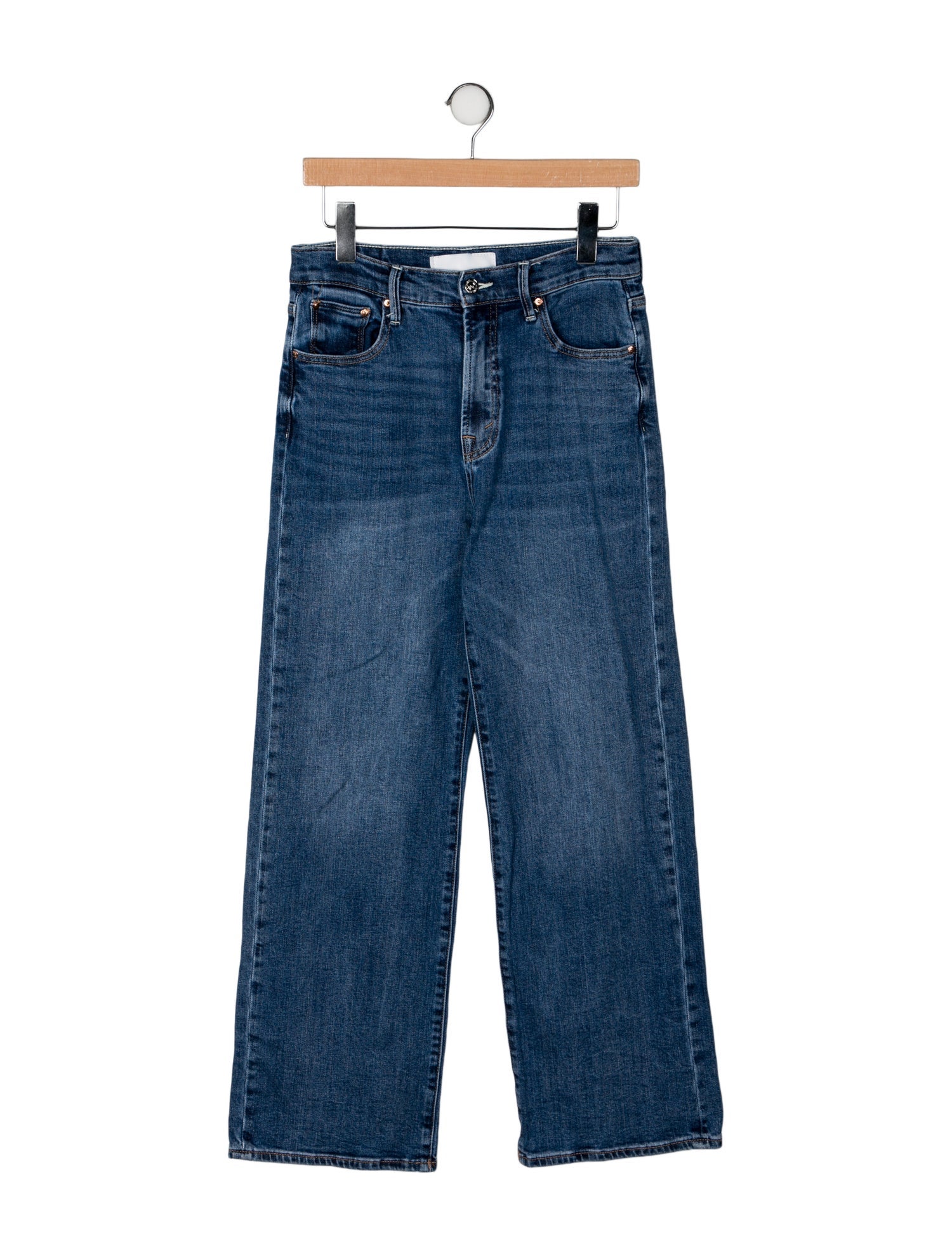 Mother Mid-Rise Wide Leg Jeans