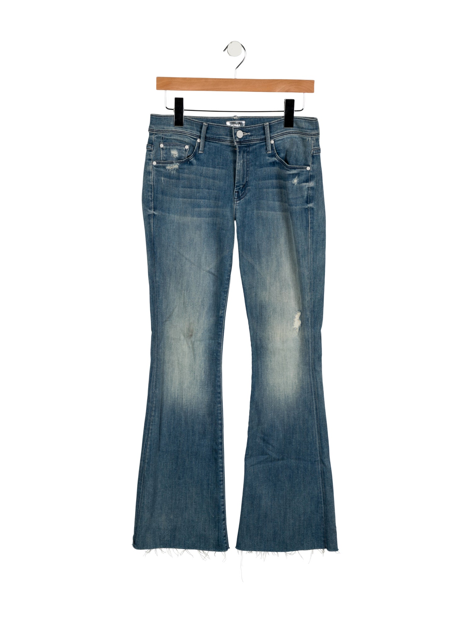 Mother Mid-Rise Wide Leg Jeans