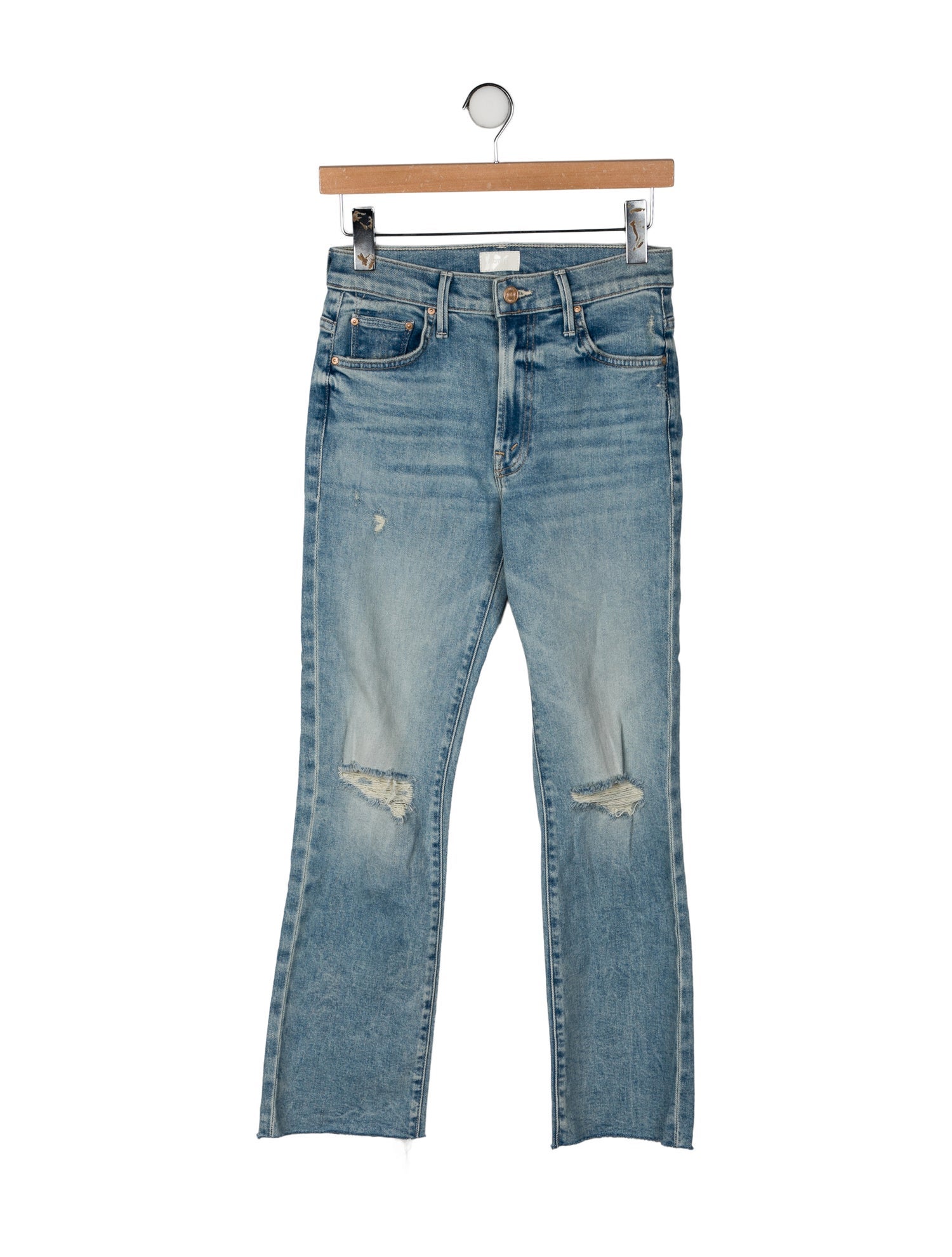 Mother Mid-Rise Straight Leg Jeans