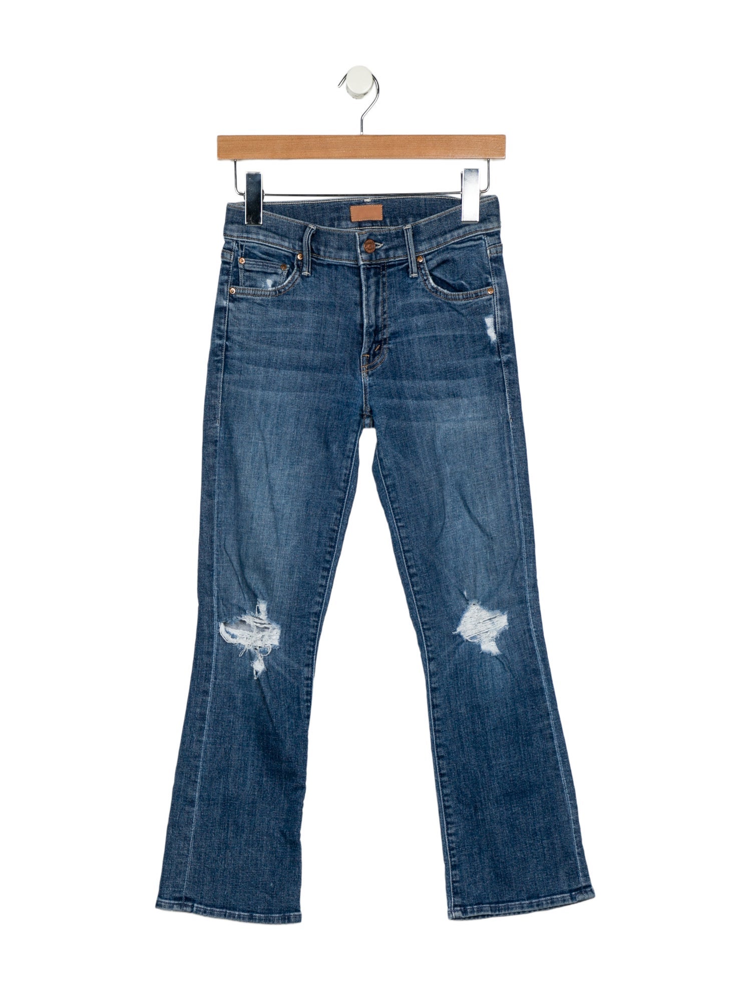 Mother Mid-Rise Straight Leg Jeans