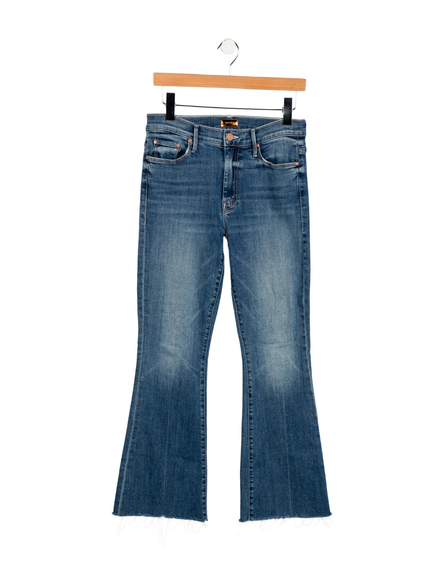 Mother Mid-Rise Wide Leg Jeans